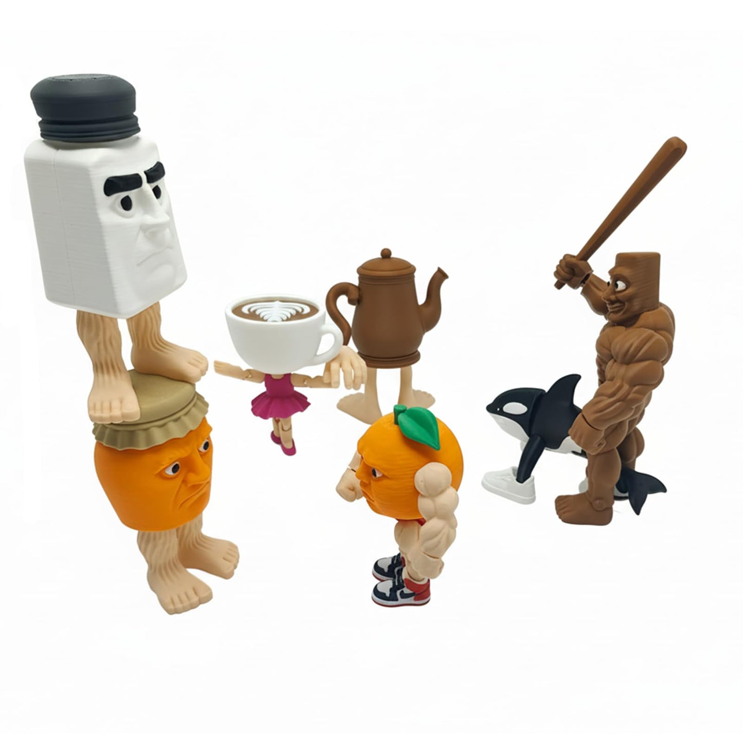 Sarcidery Brainrot Toys,Large Poseable Original Italian Brainrot Toys,Tung Tung Tung Sahur Desk Decor,Steal a Brainrot Toys, Collecting & Parent‑Child Playtime Gifts(7Pcs 2)