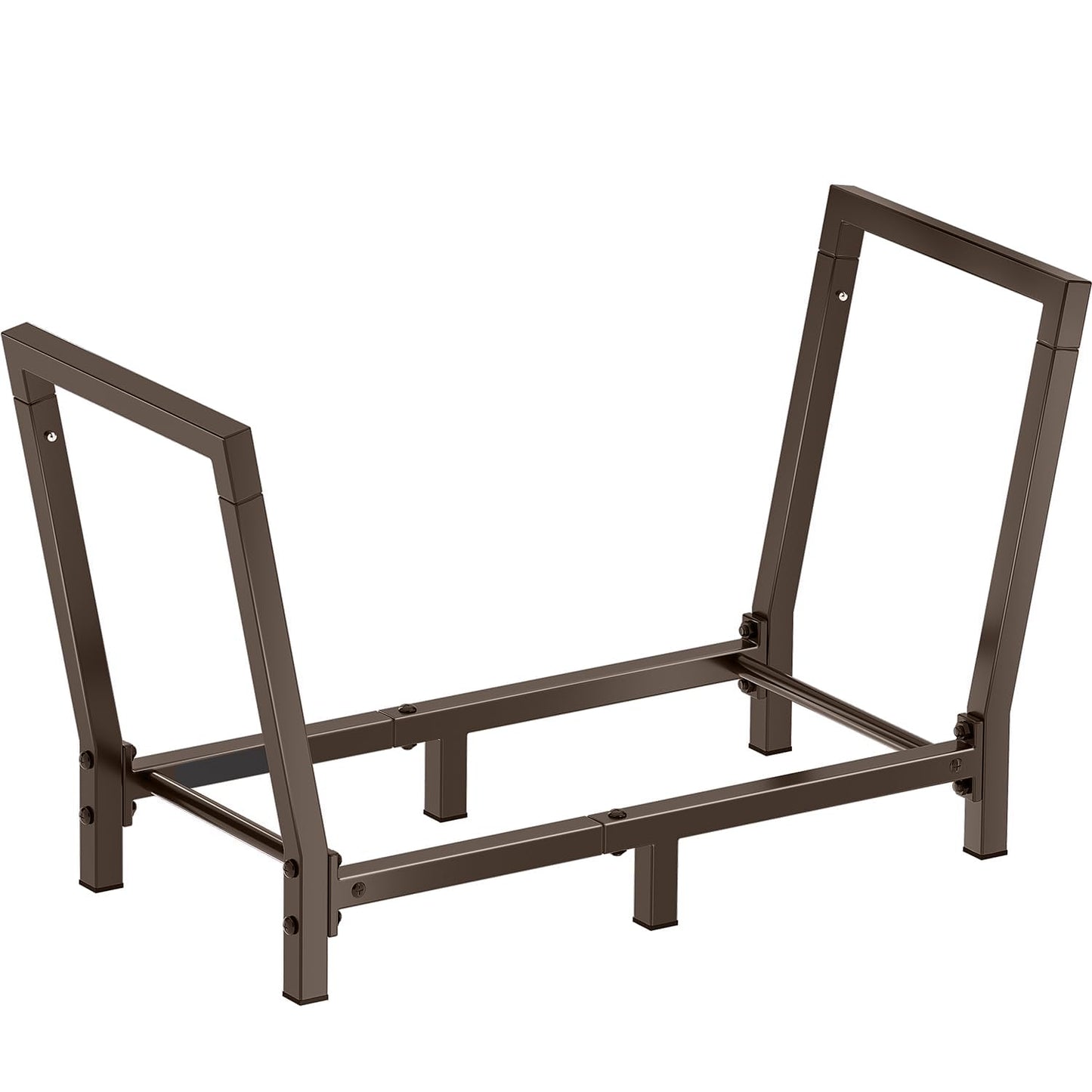 Minicloss 34 Inch Firewood Rack Outdoor Indoor, 2.7ft Wood Storage Rack Stand, Heavy Duty Fire Wood Holder for Fireplace(Bronze)