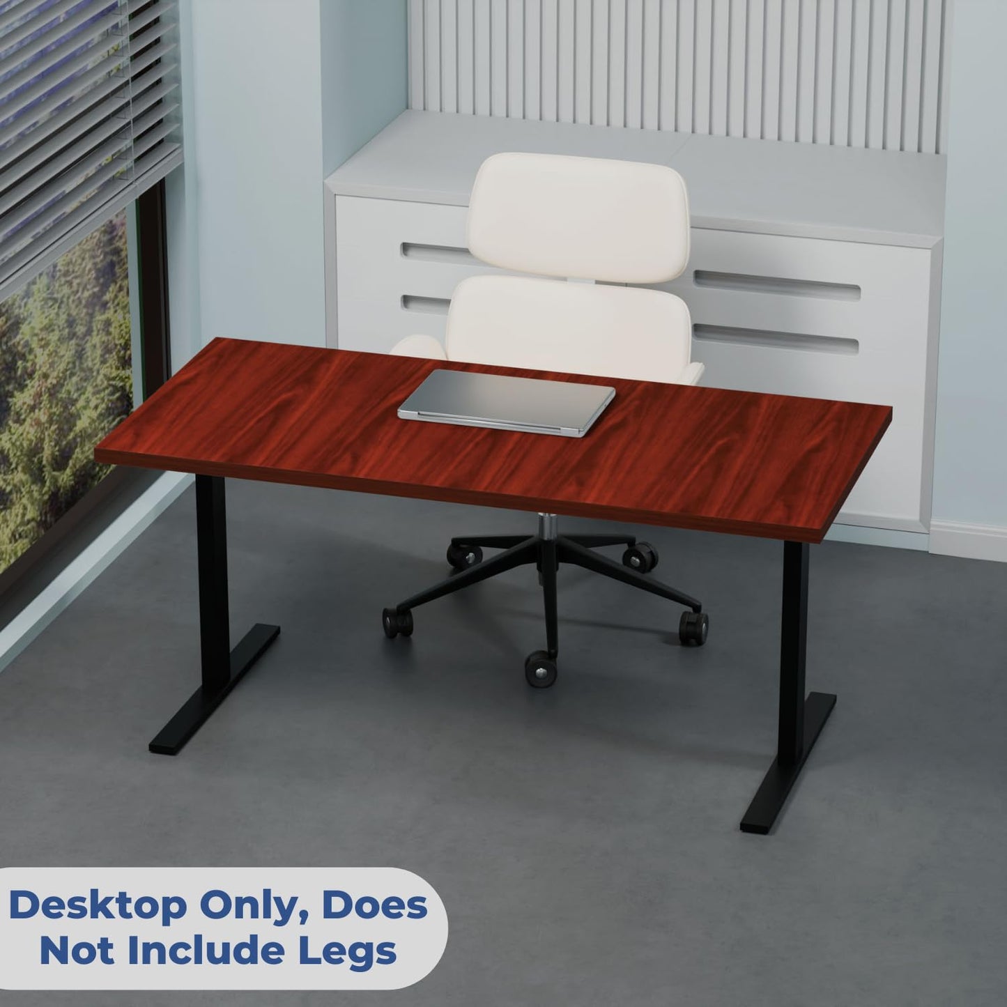 OfficeSimpli 48 x 30 Inch Desk Top, Made in USA Replacement Table Top for Sit-to-Stand Adjustable Desk Frame, Workbench or Countertop for Classroom, Home and Office (Desk Top Only) - Mahogany