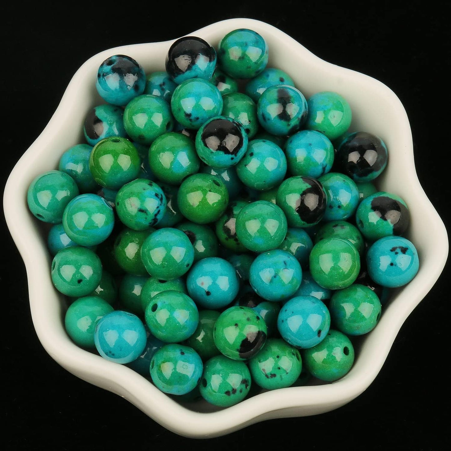About 60pcs 6mm Natural Stone Beads Phoenix Stone Beads Energy Crystal Power Gemstone for Jewelry Making, DIY Bracelet Necklace