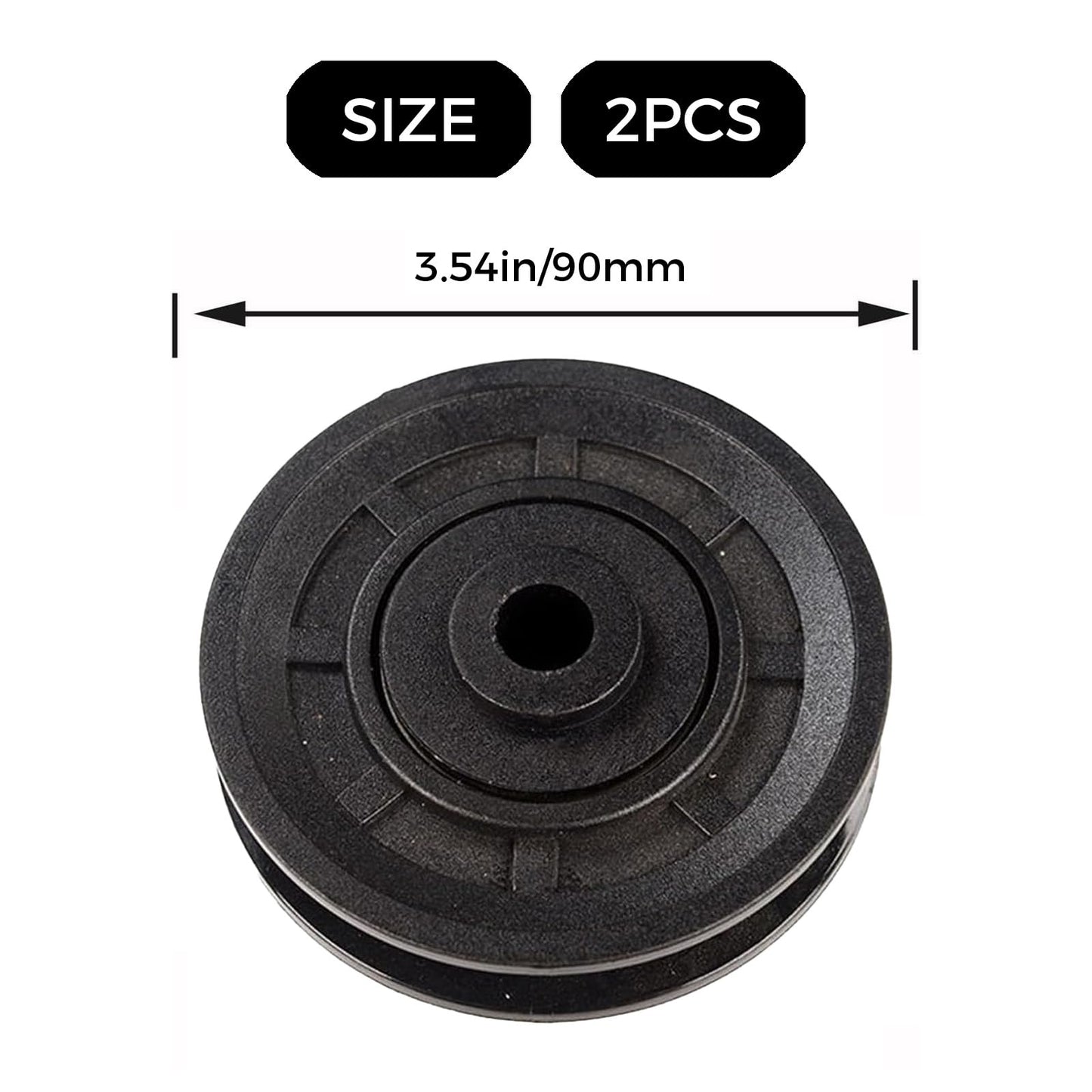 2PCS Pulley Wheel for Gym Equipment,Universal Nylon Bearing Pulley Wheel Replace,Pulley System Gym Workout,Pulley System Gym Workout,Wearproof Abration Bearing Pulley,Gym Equipment Part Cable Machine