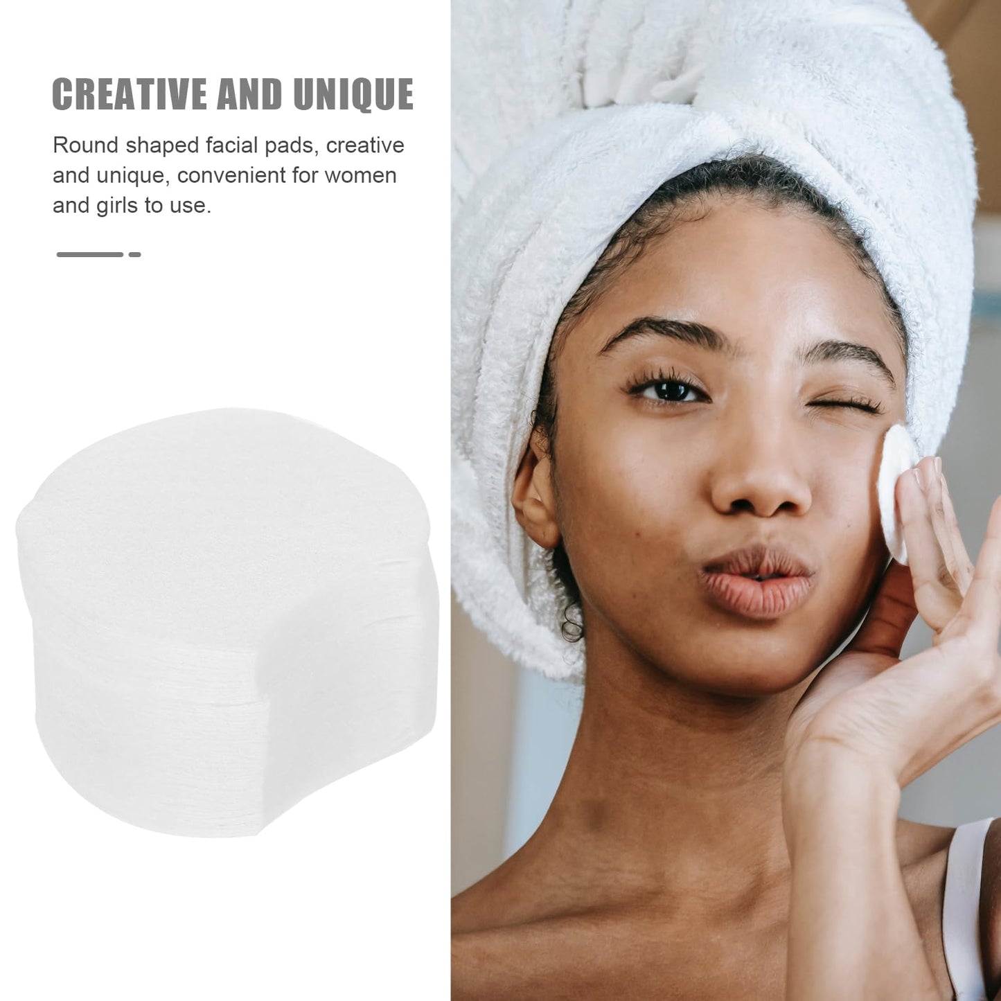 Beavorty 600pcs Pearl Pattern Makeup Remover Cotton Comfortable Cosmetic Pads Cotton Pad Makeup Caboodle Wipes Skin-Friendly Makeup Pads Clean White Travel Non-Woven Mat Non-Woven Fabric