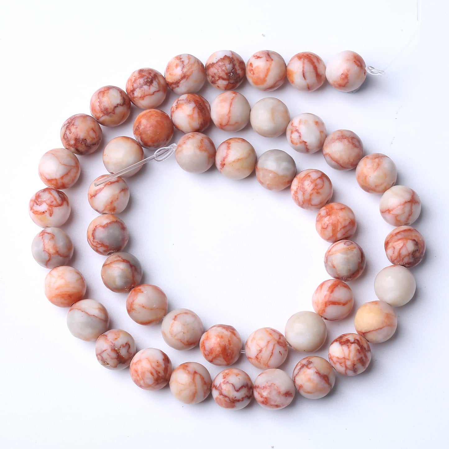 36pcs 10mm Natural Red Crazy Lace Agate Stone Beads Round Loose Spacer Beads for Jewelry Making DIY Bracelet,Energy Stone Healing Power (10mm, Red Crazy Lace Agate)