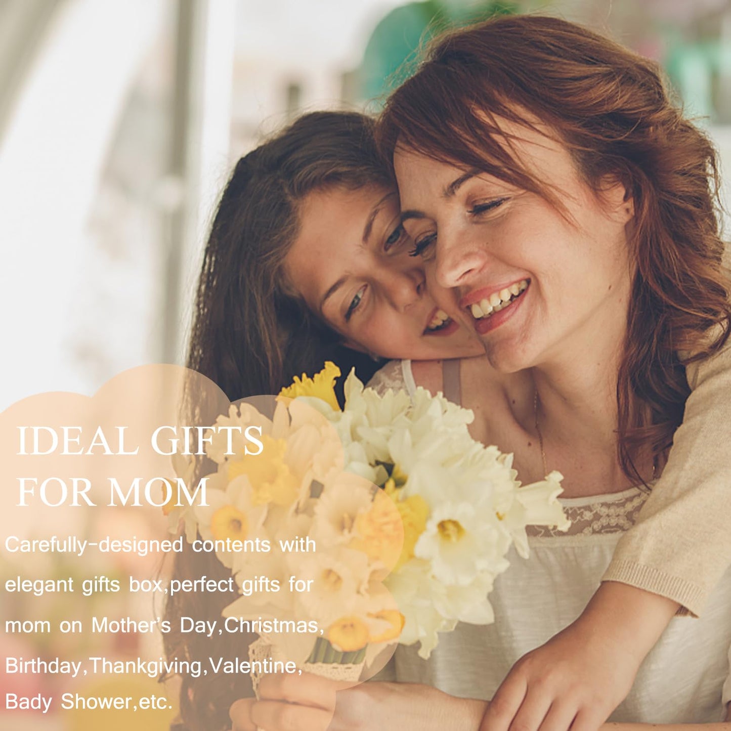 DHQH Best New Mom Gifts for Mom from Daughter Son,Gift Basket for Women Birthday Gifts for Mother-in-law Thanksgiving Presents with Candle box Tote Bag