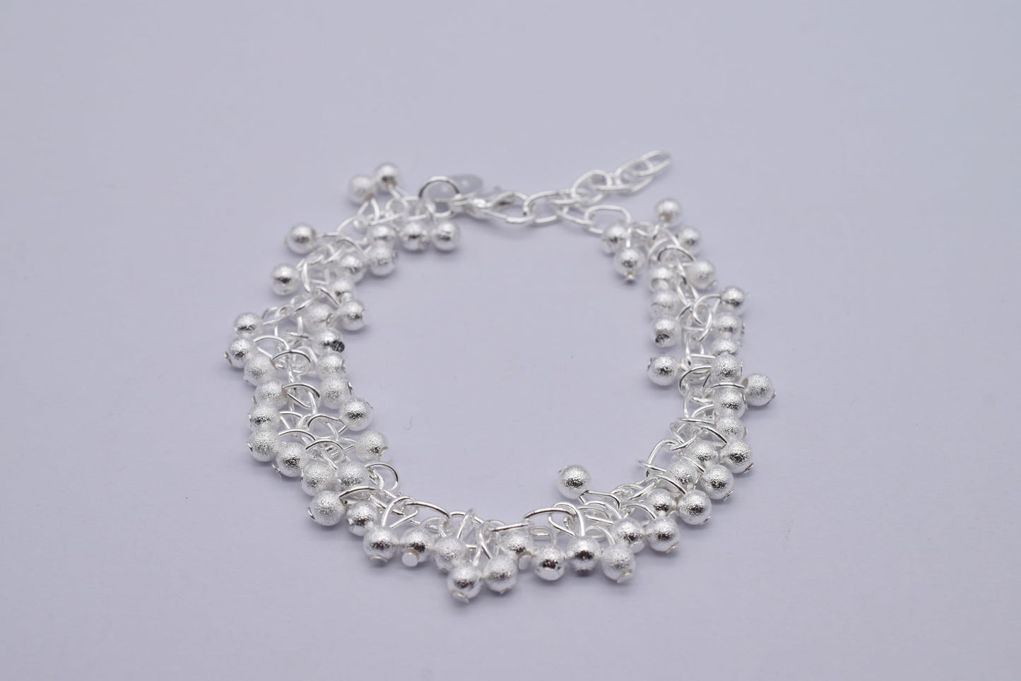 OSIRIDEH2 Bell Bracelet 925 Sterling Silver Bells Sounds Bead Chain Bracelet for Women Wedding Engagement Party Jewelry Jingling Bracelets (bracelet-02)