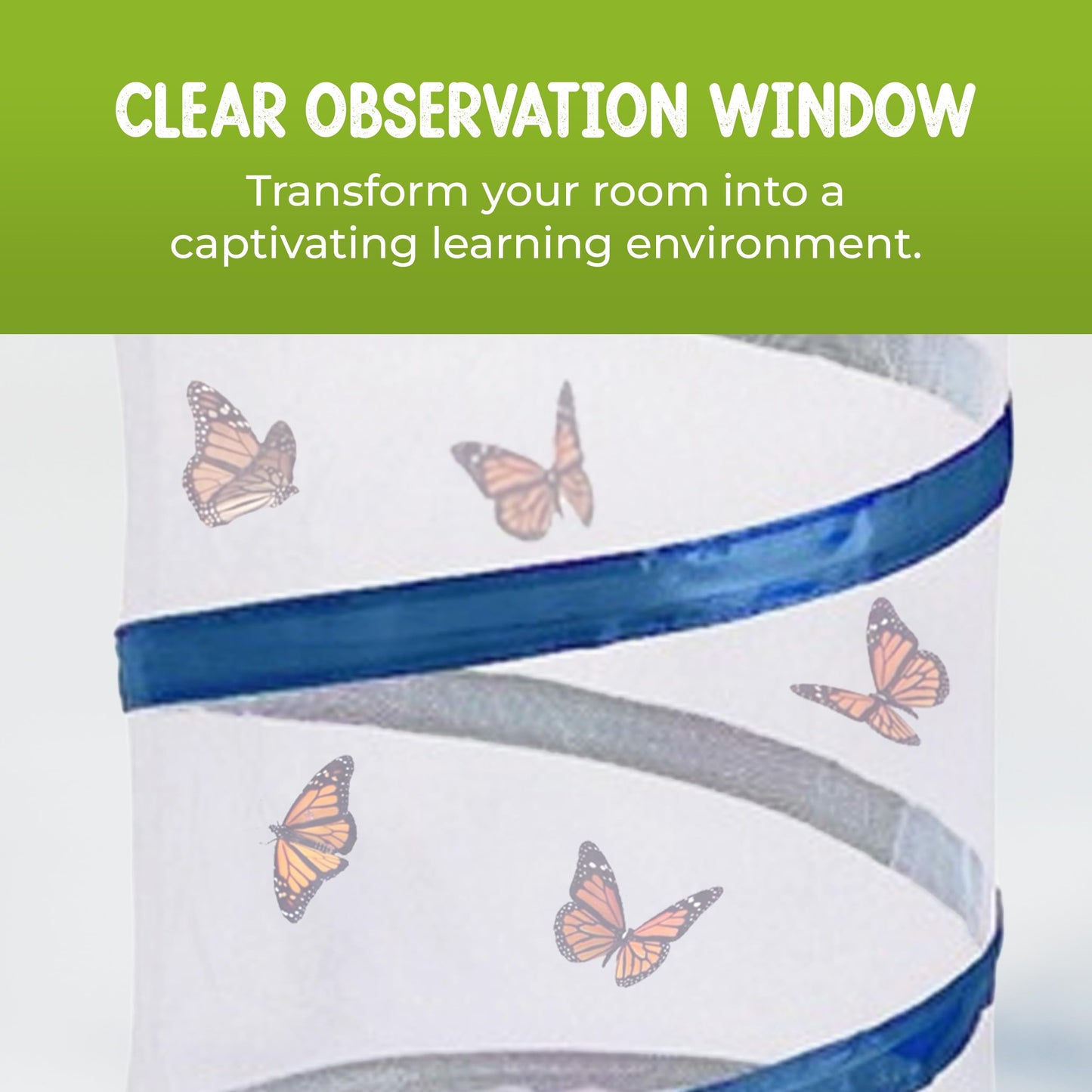 Pop-up Insect and Butterfly Habitat Mesh Cage 11"x12" Clear See Through Butterfly Cage