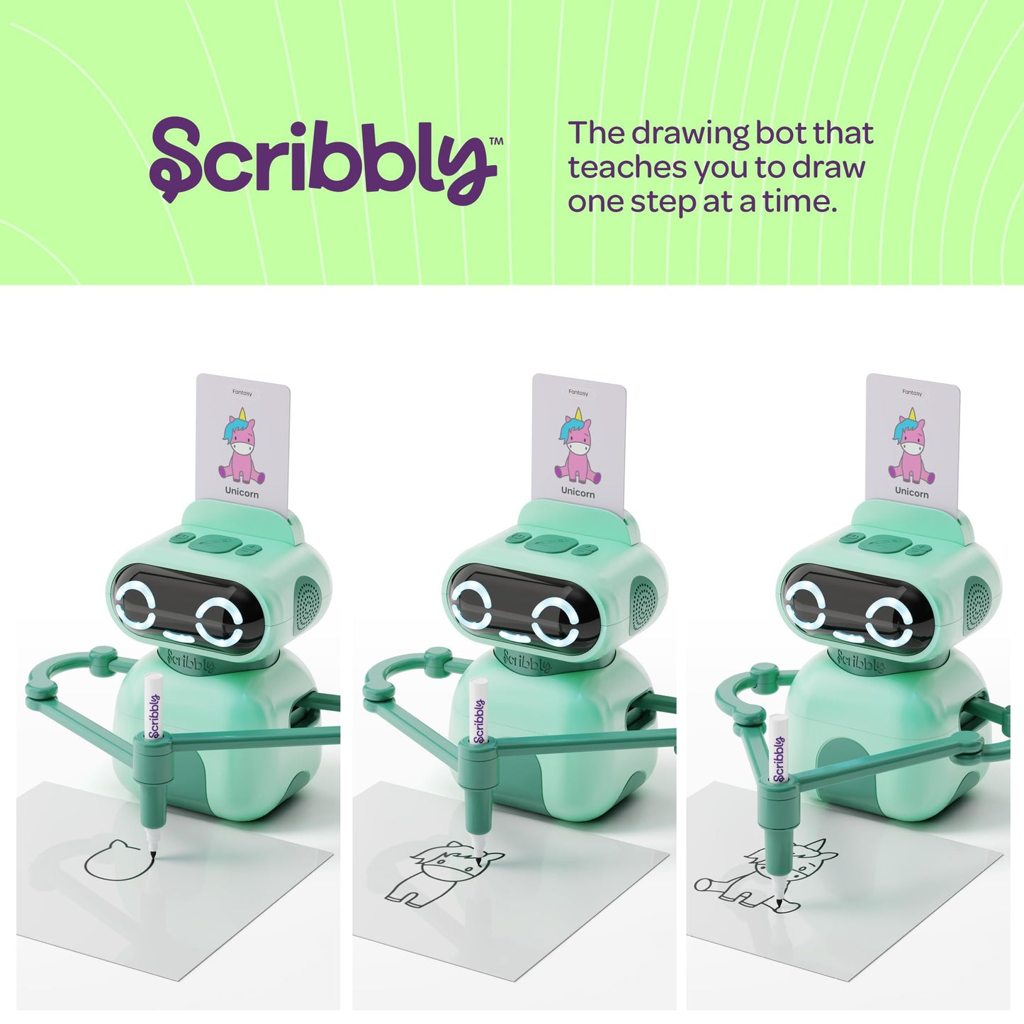 Dan&Darci Scribbly The Drawing Robot for Kids - 3 4 5 6 7 8 Year Old Girl Gifts - 5 Year Old Boy Birthday Gift - Kids Toys for Ages 5-7 - Learning Toys for Boys - Girls Educational Cool Toy