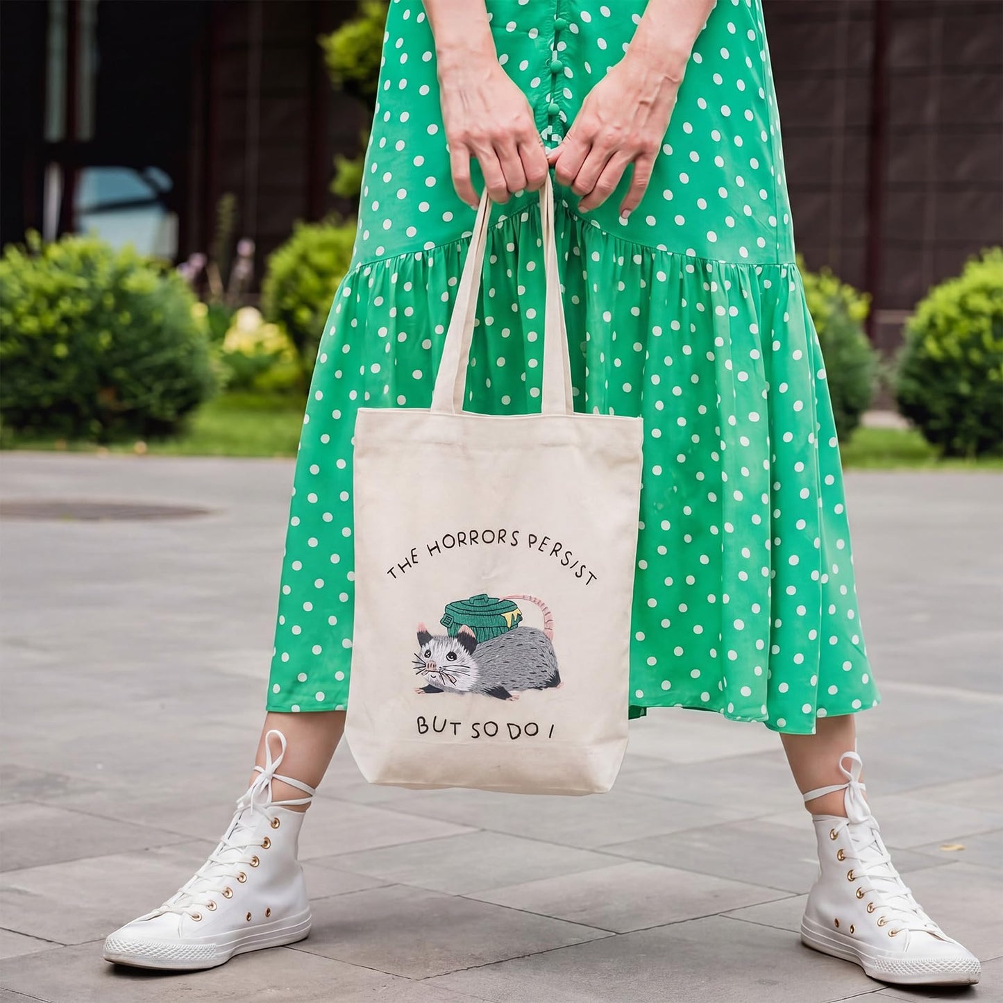 Sadnyy Possum Canvas Tote Bag Opposum Embroidery Kit for Beginners Cross Stitch Kits with Needles Thread Instruction for Adults Arts DIY Crafts Possum Needlepoint Women Shopping Reusable Grocery Bags