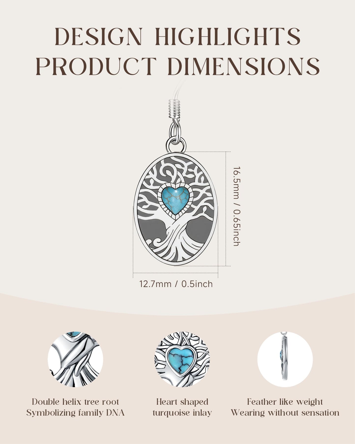 S925 Sterling Silver Turquoise Dragonfly Sunflower /Hummingbird/Butterfly/Cross/Anchor Earring Vintage Bohemian Jewelry Natural Drop/Stud Earrings Birthday Jewelry Gifts for Women (Turquoise Tree of Life Earrings)