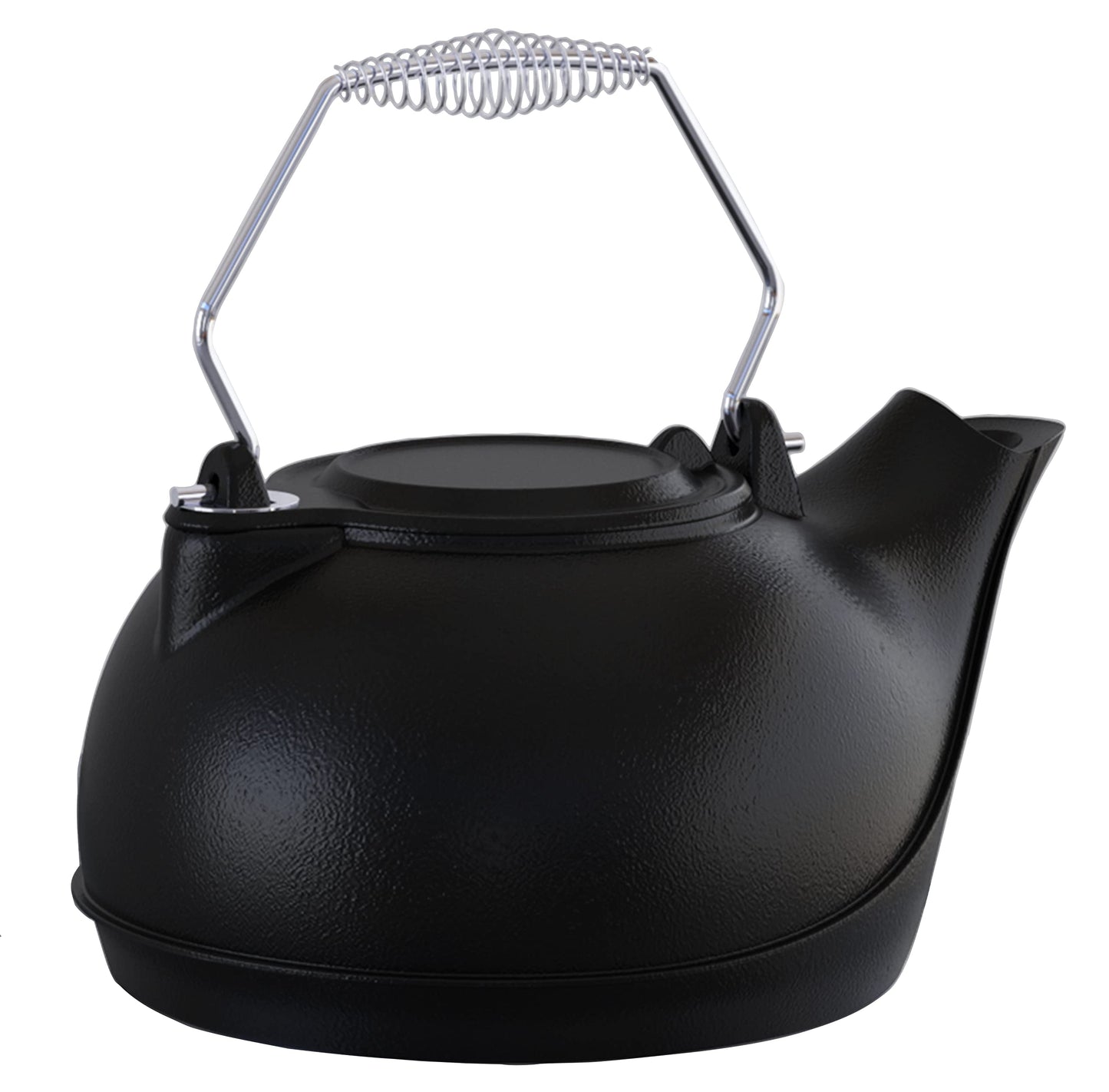 Fire Beauty Humidifying Iron Kettle,Stove Humidifier,Wood Stove Kettle,Cast Iron,Chrome handle