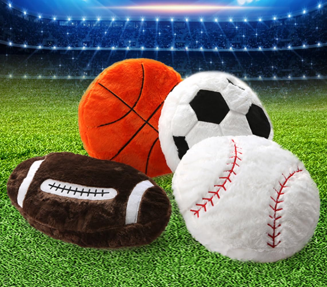 18inch Soccer Balls Plush Pillow Soft Fluffy Stuffed Throw Pillows Toy Durable Soccer Balls Plush Toys,Home Decor Cushion,for Kids Boy Girls Children Sports Toy Gift