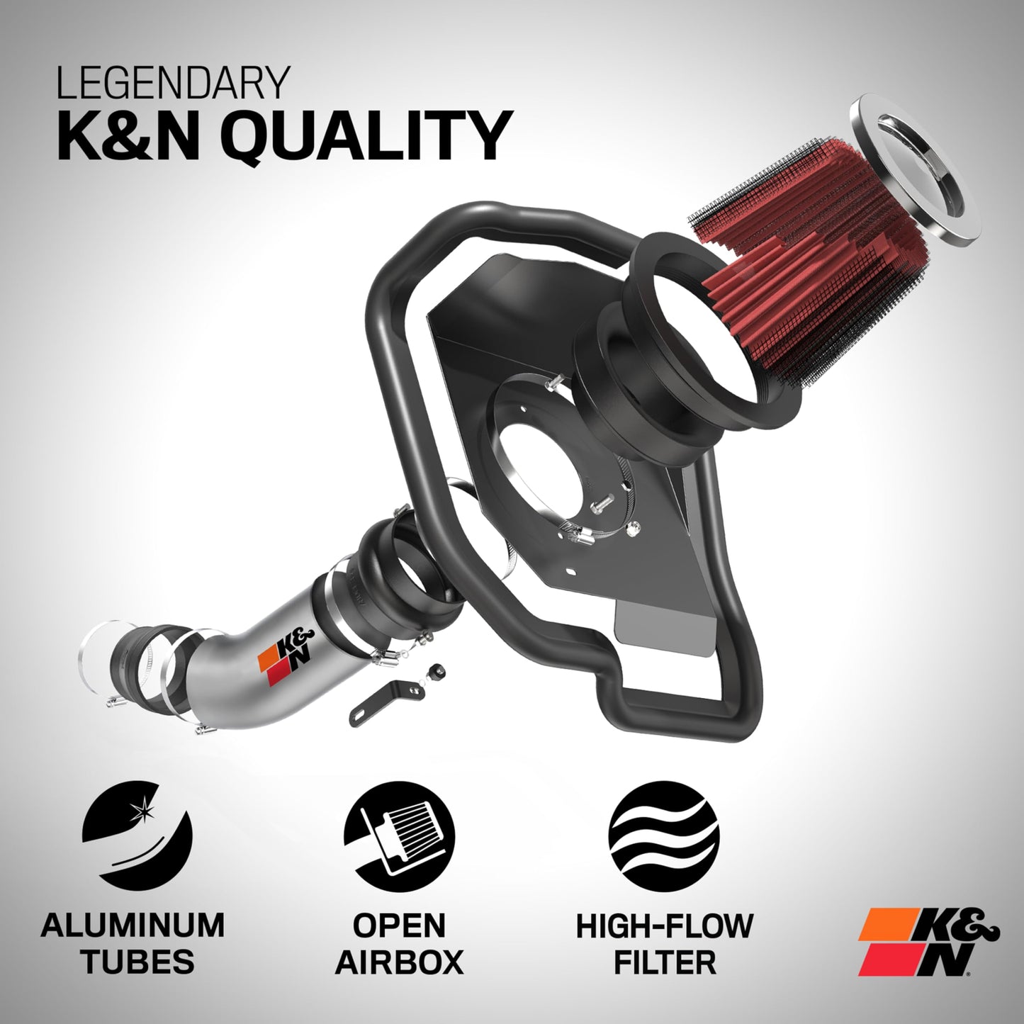 K&N Cold Air Intake System: High-Flow Air Filter, Increase Performance & Towing: Compatible with 2012-2021 Toyota, Sequoia, Tundra, 77-9036KP