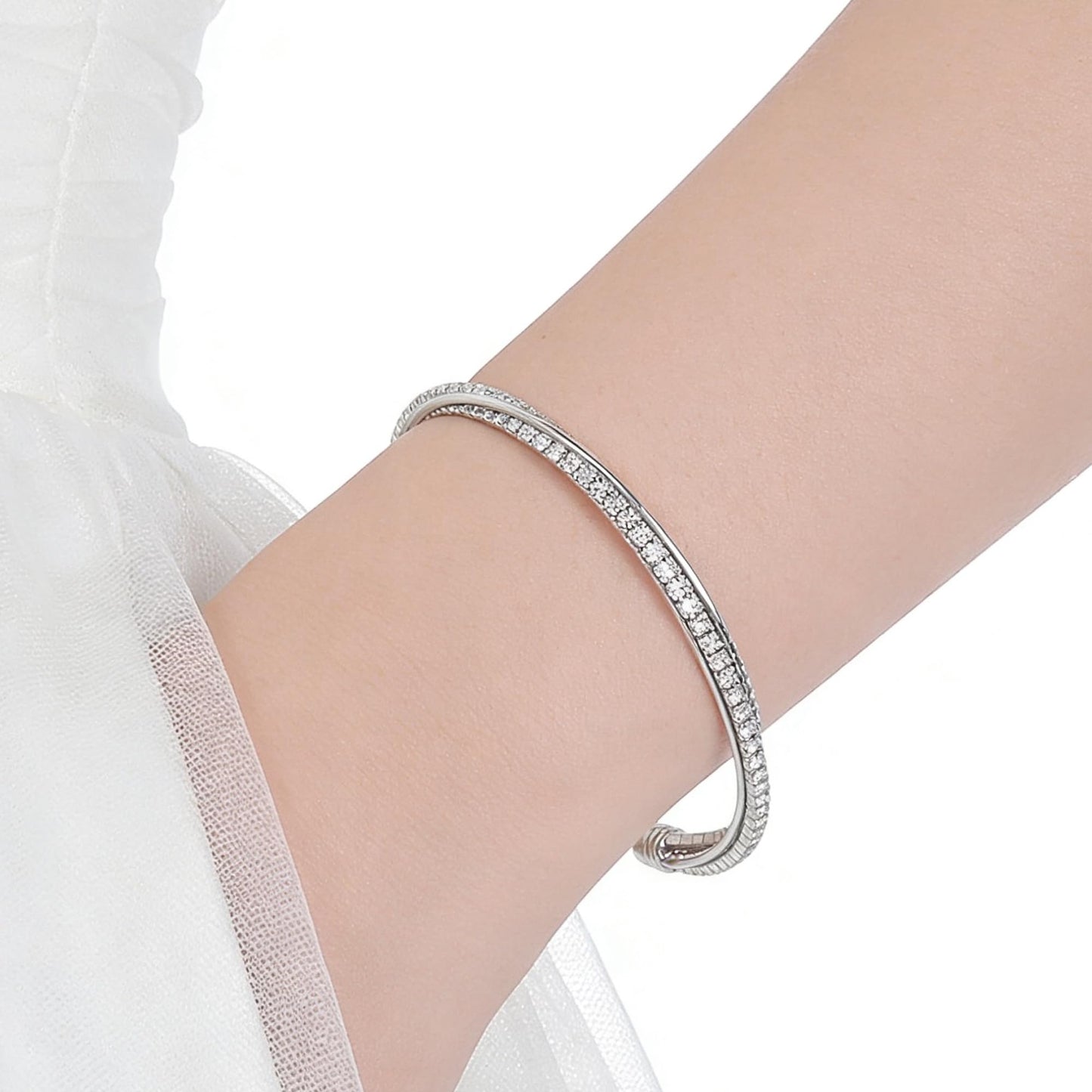 rose gold Cuff bangle Bracelets For Women Rhinestone Clear Crystal Dainty Bracelet Bridesmaid Wedding Gifts Birthday Party (gold)