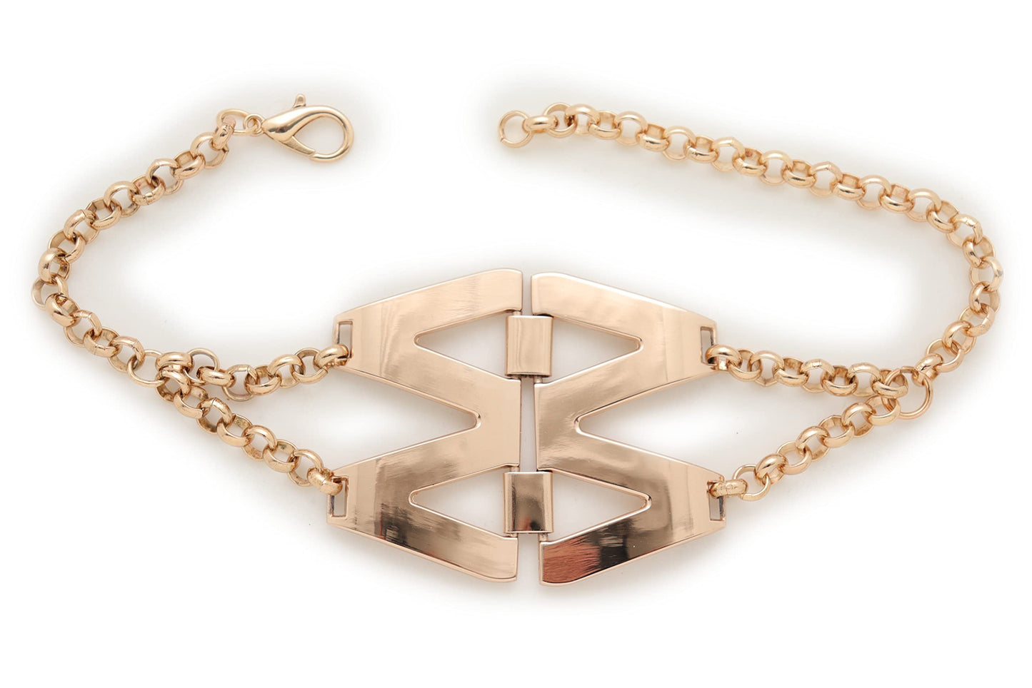 Women Boot Bracelet Gold Metal Chain Shoe Anklet Western Fashion Jewelry M Wings Charm