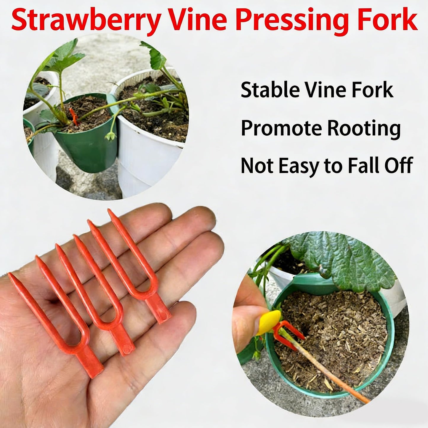 ordinarYone Breathable Strawberry Propagation Cups with Runner Forks for Root Rot and Promote Growth in High Hu