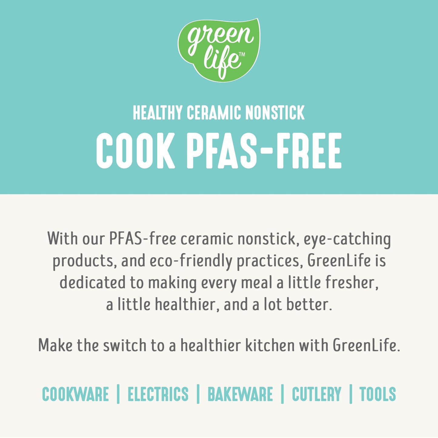 GreenLife Soft Grip 16 Piece Cookware Set, Non-Toxic PFAS-Free Ceramic Nonstick, Pots, Frying, Sauce, Saute, Glass Lids, Stay-Cool Handles, Wobble Free Bases, Dishwasher & Oven Safe, Turquoise
