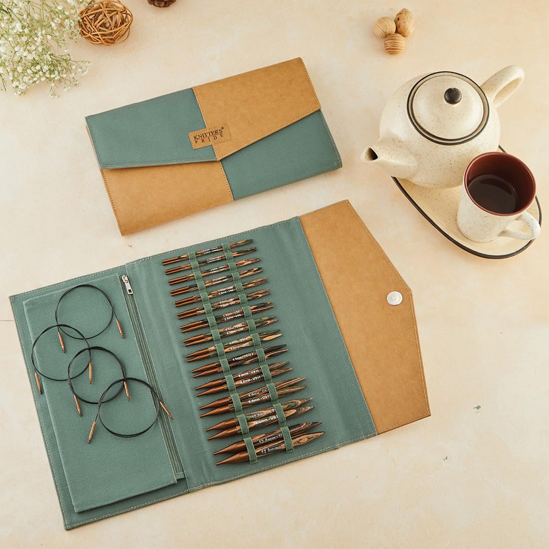 Knitter’s Pride Terra Grande Interchangeable Needle Set 5"" (13cm) – 14 US Sizes (2.5 to 17)