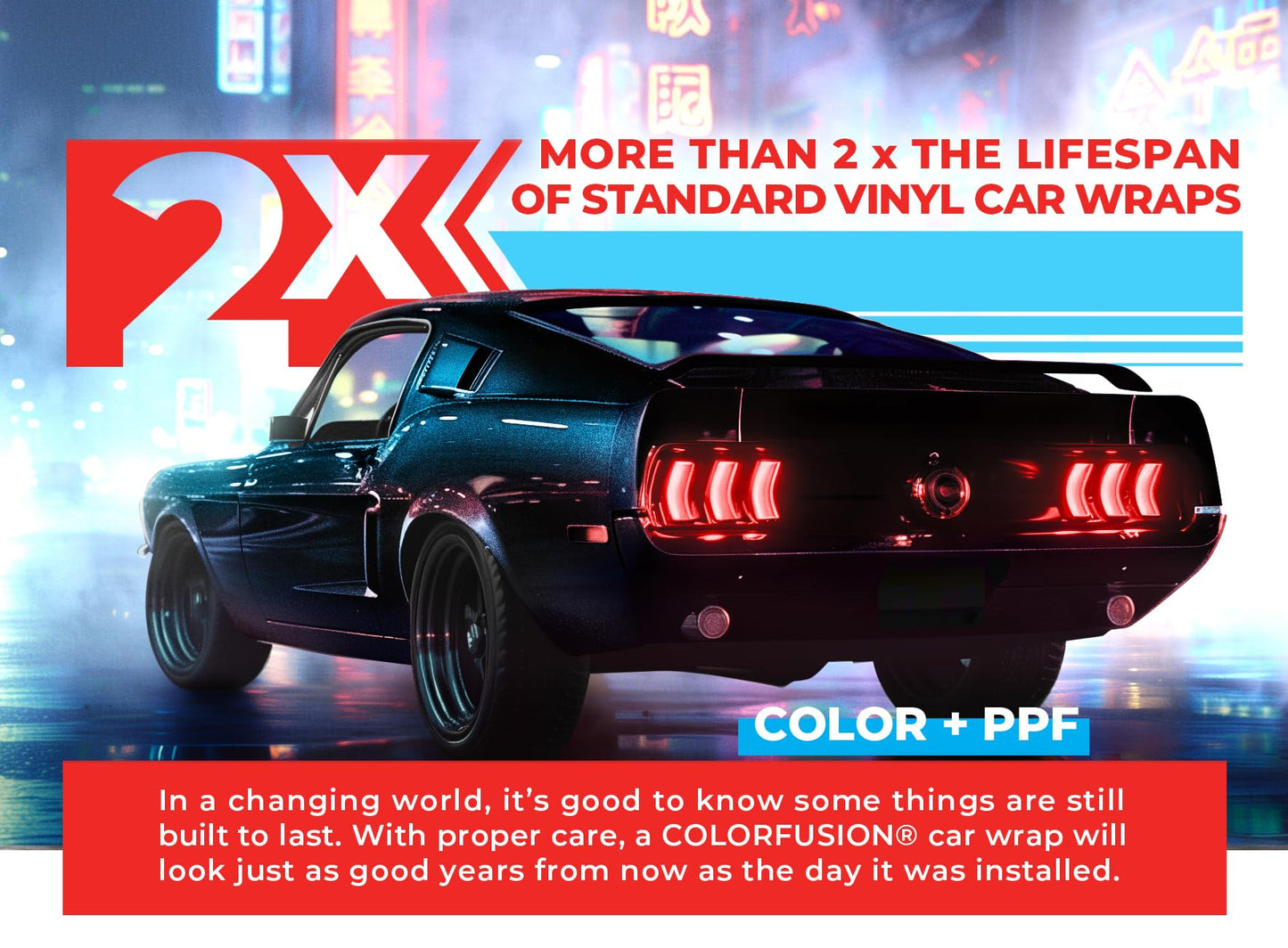 ColorFusion PPF by VViViD, Gloss Cosmic Blue Dry Apply PPF Vinyl Car Wrap Roll 6ft x 5ft