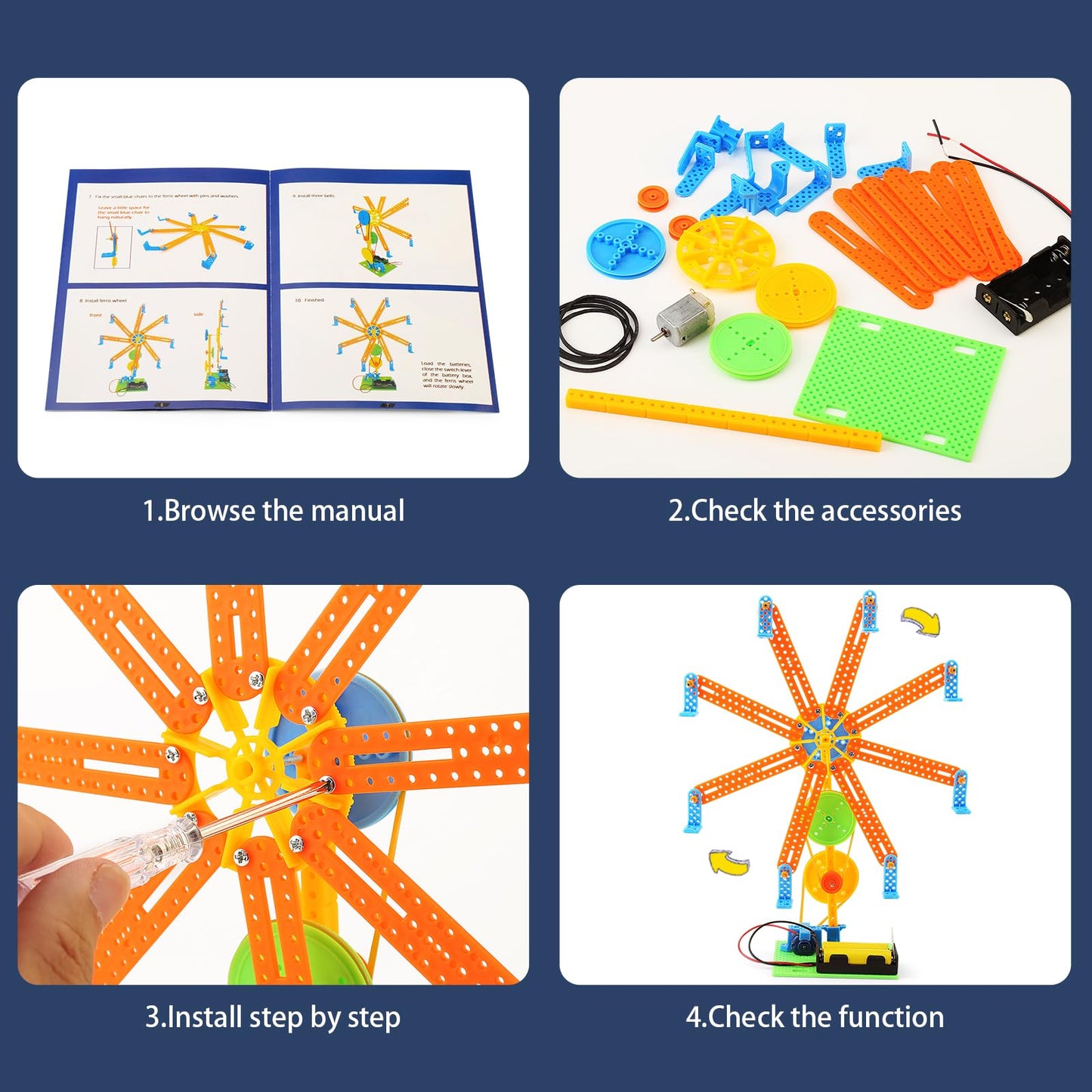 BeAndge STEM Kits, Kids Arts and Crafts for Girls 8-12 8-10, stem Toys for Ages 8-13, Engineering Science Kits for Kids, STEAM Gifts for 6 7 8 9 10 12 Year Old Girls, Electronic Building Boys 6-8