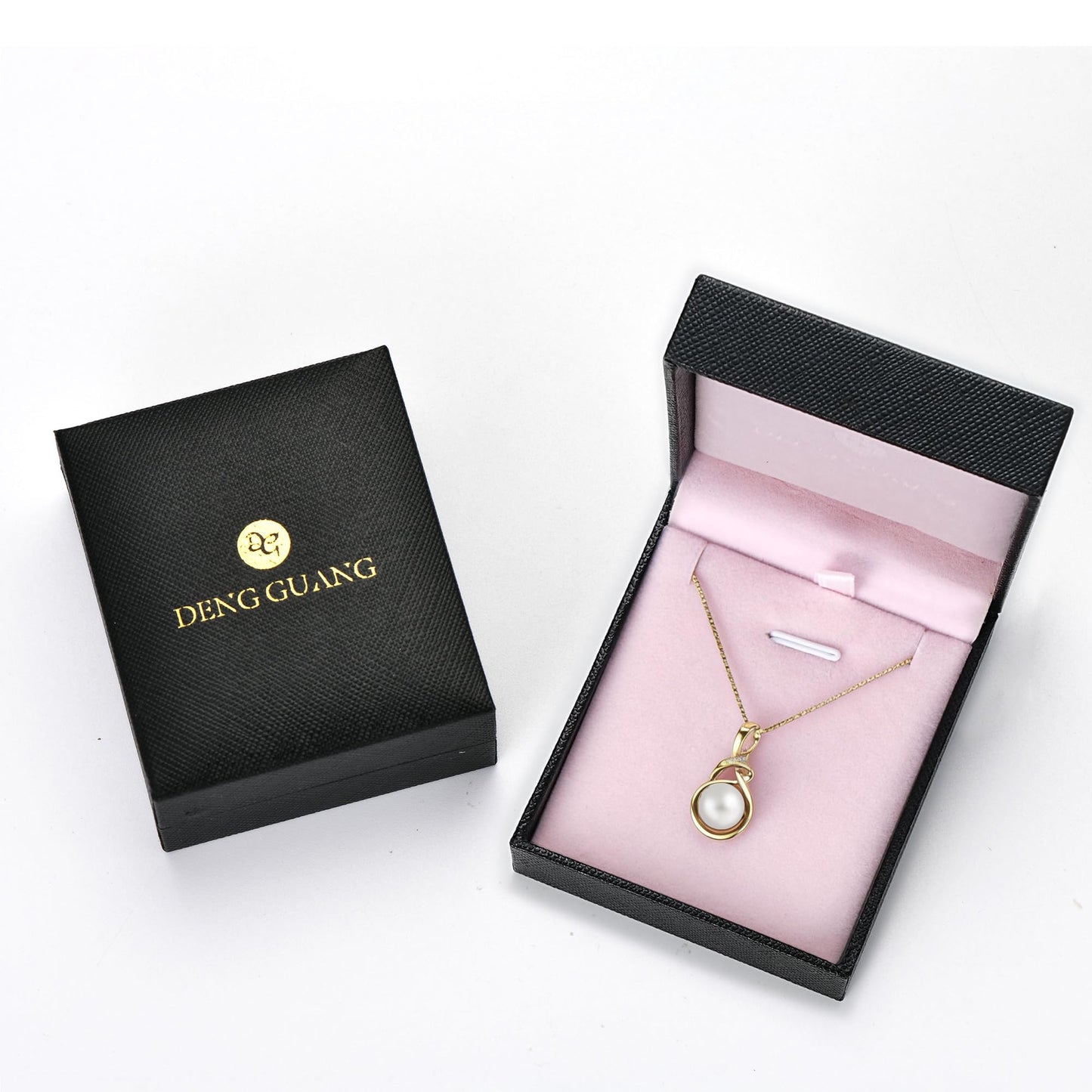 14K Gold Plated Pearl Pendant Necklaces for Women, Dainty Freshwater Pearl with 925 Sterling Silver Necklace Chain, Shiny Moissanite Jewelry Gifts for Mom Wife