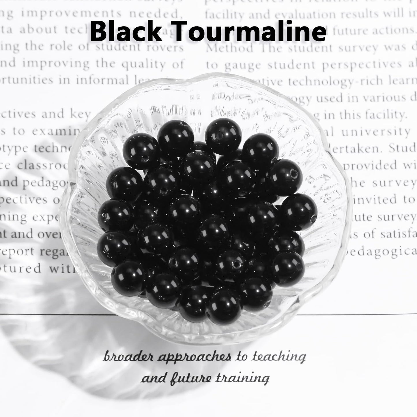 Natural Gemstone Round Loose Beads for Jewelry Making DIY Crystal Energy Healing 1 Strand 15" (Black Tourmaline, 4mm (15"/Strand))