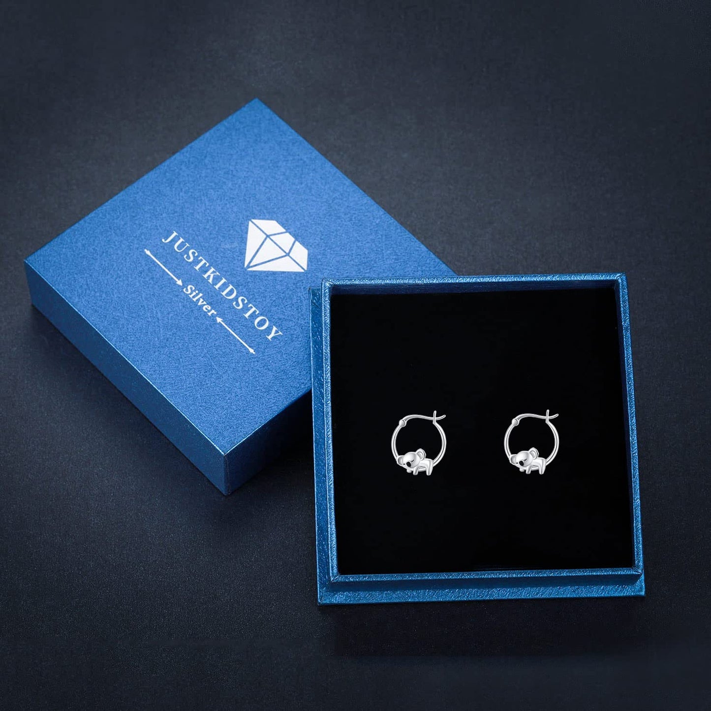 Koala Hoop Earrings for Women Girls Sterling Silver Small Animal Huggie Hoop Earrings for Sensitive Ears Koala Jewelry Graduation Gifts for Daughter Her