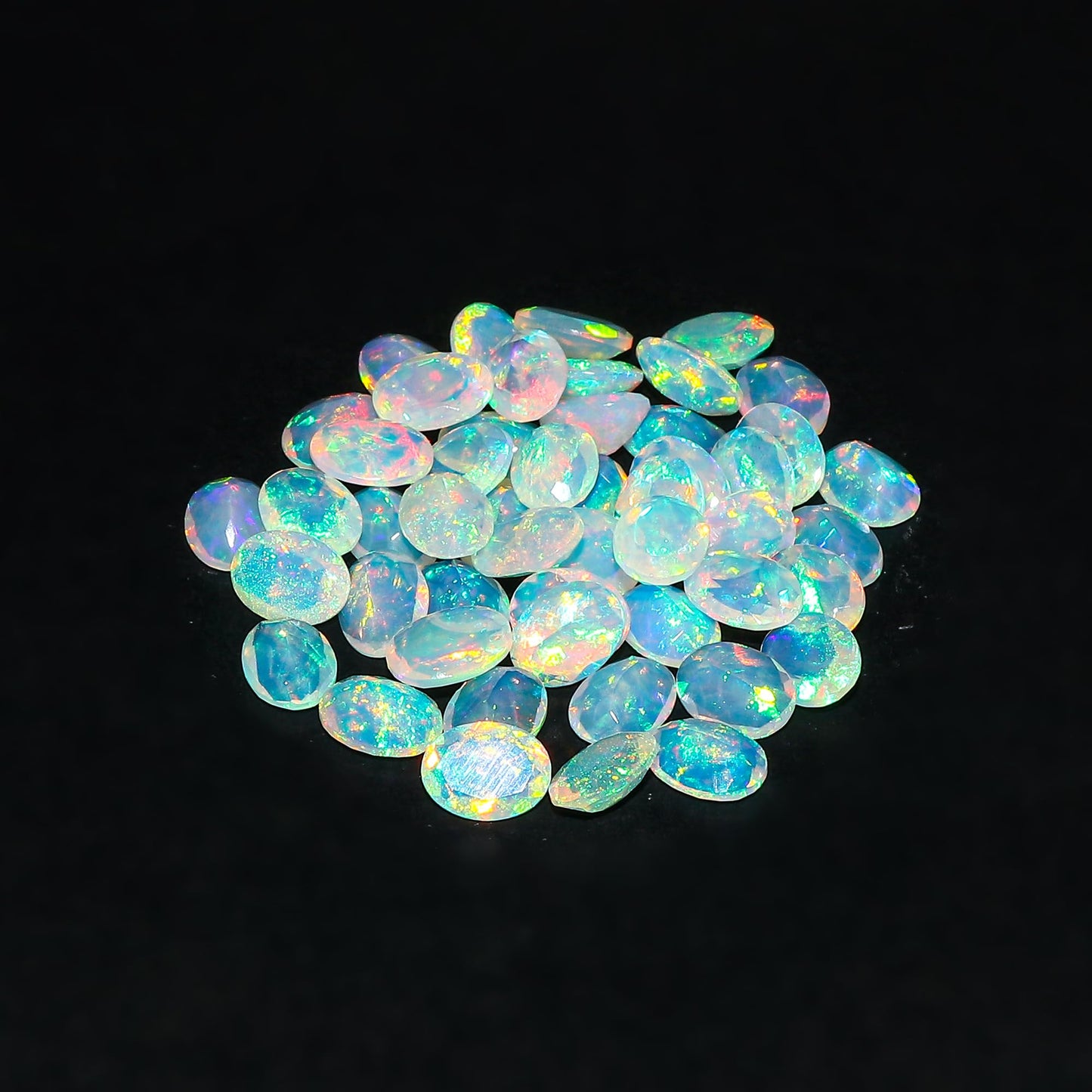 2 Pcs, 8X6 MM, YASHEE Natural Ethiopian Opal,Briliant Cut, Oval Shape, Jewelry Making Supply, Chakra Energy Healing Gemstone, Real Crystal, october Birthstone, Wholesale deal