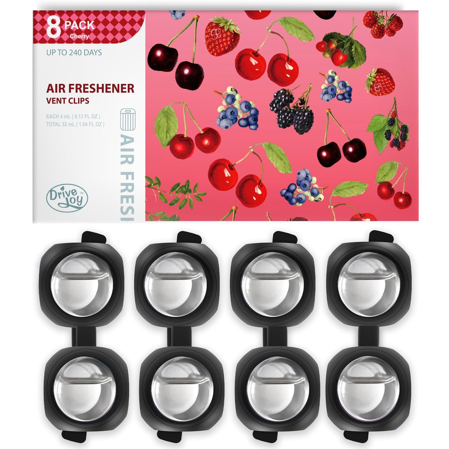 Car Air Freshener Vent Clips, 8 PK, 6 Ocean, 2 New Car Scent, Long Lasting Air Fresheners for Men & Women, Up to 240 Days, Odor Eliminator
