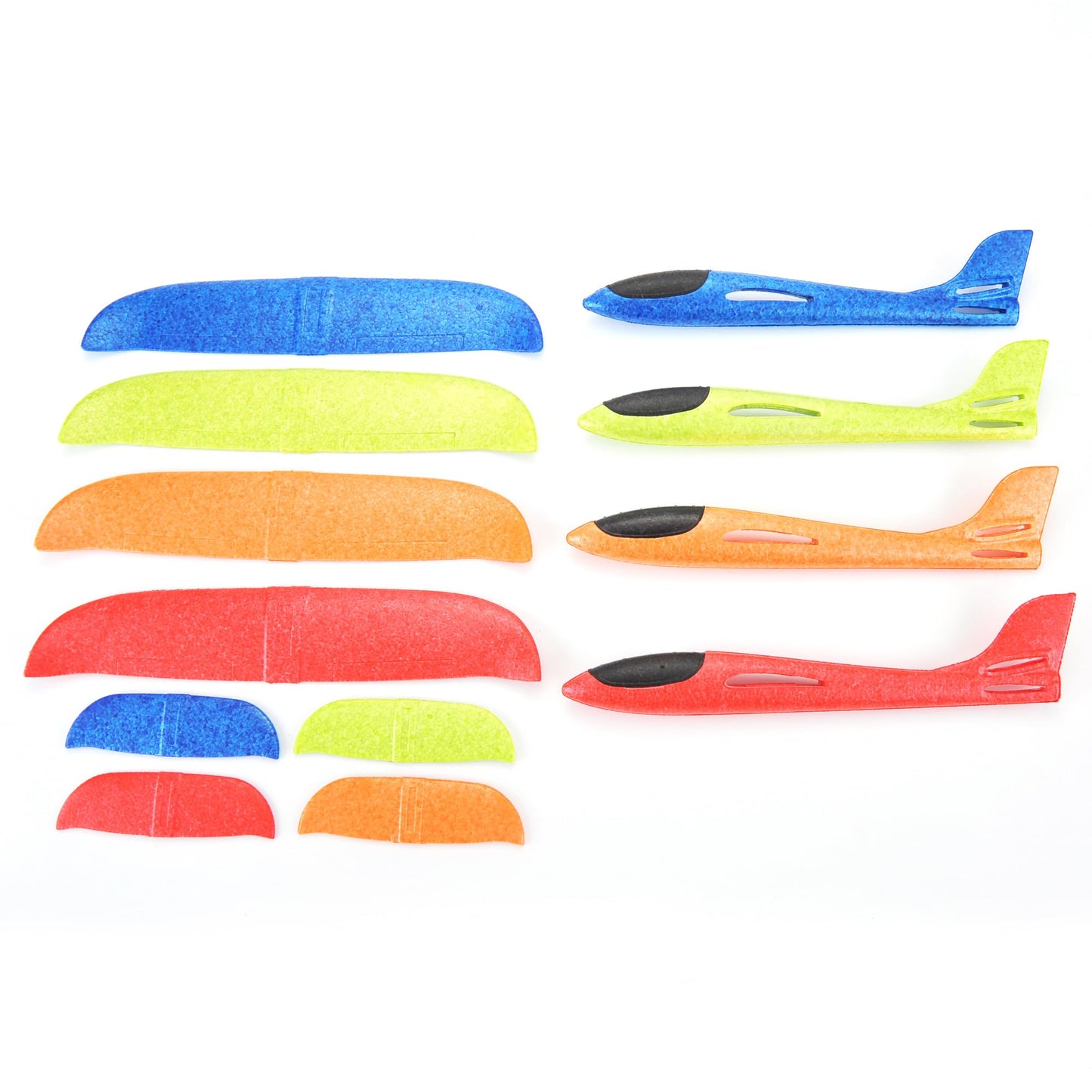 PowerTRC 4 Pack Large 17.5โ Foam Airplanes for Kids, 2 Flight Modes, Styrofoam Glider Planes, Throwing Flying Foam Airplane, Outdoor Sports Game Toys, Birthday Gifts for Girls 3-12 Years Old Boys