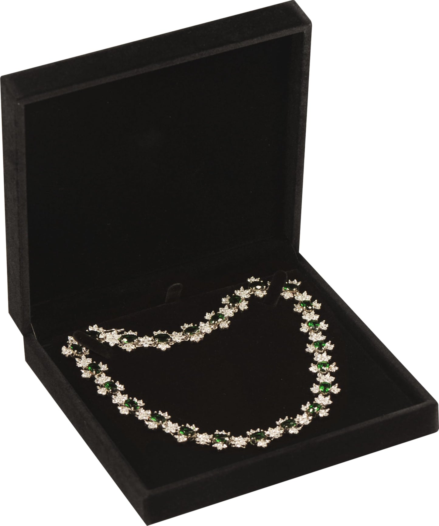 LAODA Big Necklace Chain Jewelry Gift Box Soft Touch Premium Velvet Material Choker Necklace Storage Holder Box for Women Men Size 6.4"(W)*6.4"(D)*1.5"(H) Black