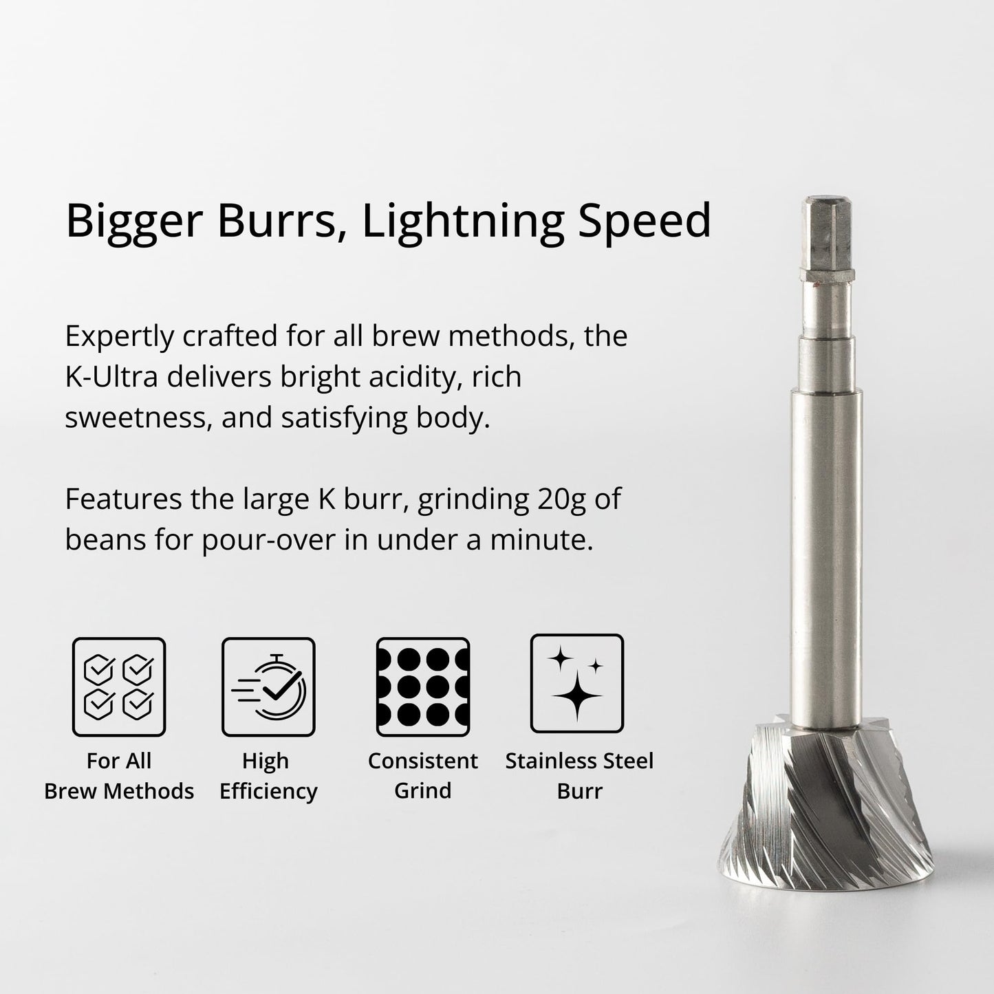 1Zpresso K-Ultra Manual Coffee Grinder Iron Gray with Carrying Case, Assembly Consistency Grind Stainless Steel Conical Burr, Foldable Handle, Numerical External Adjustable Setting, All-Round Grinder