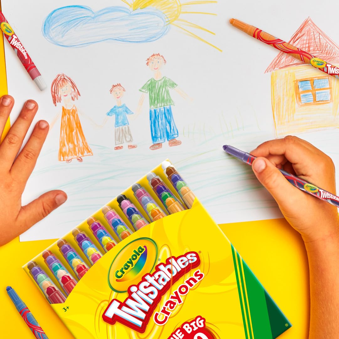 Crayola Mini Twistables Crayons for Kids (50ct), Back to School Supplies, No Peel Crayons for Coloring Books, Gift for Toddlers & Kids, Arts & Crafts, 3+
