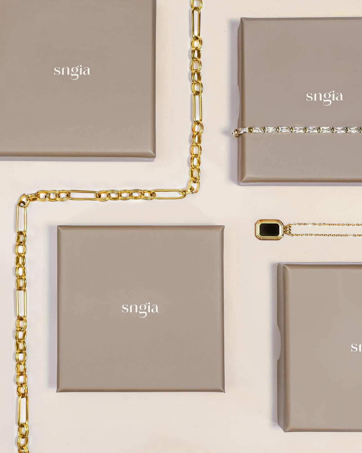 SNGIA Long 18K Gold Plated Blue Green Red Layered Pendant Necklace For Women (Emerald, Ruby, Seafoam, Sky, Sapphire, Pink), Dainty Birthstone Necklace, Statement Necklace Jewelry Gifts.