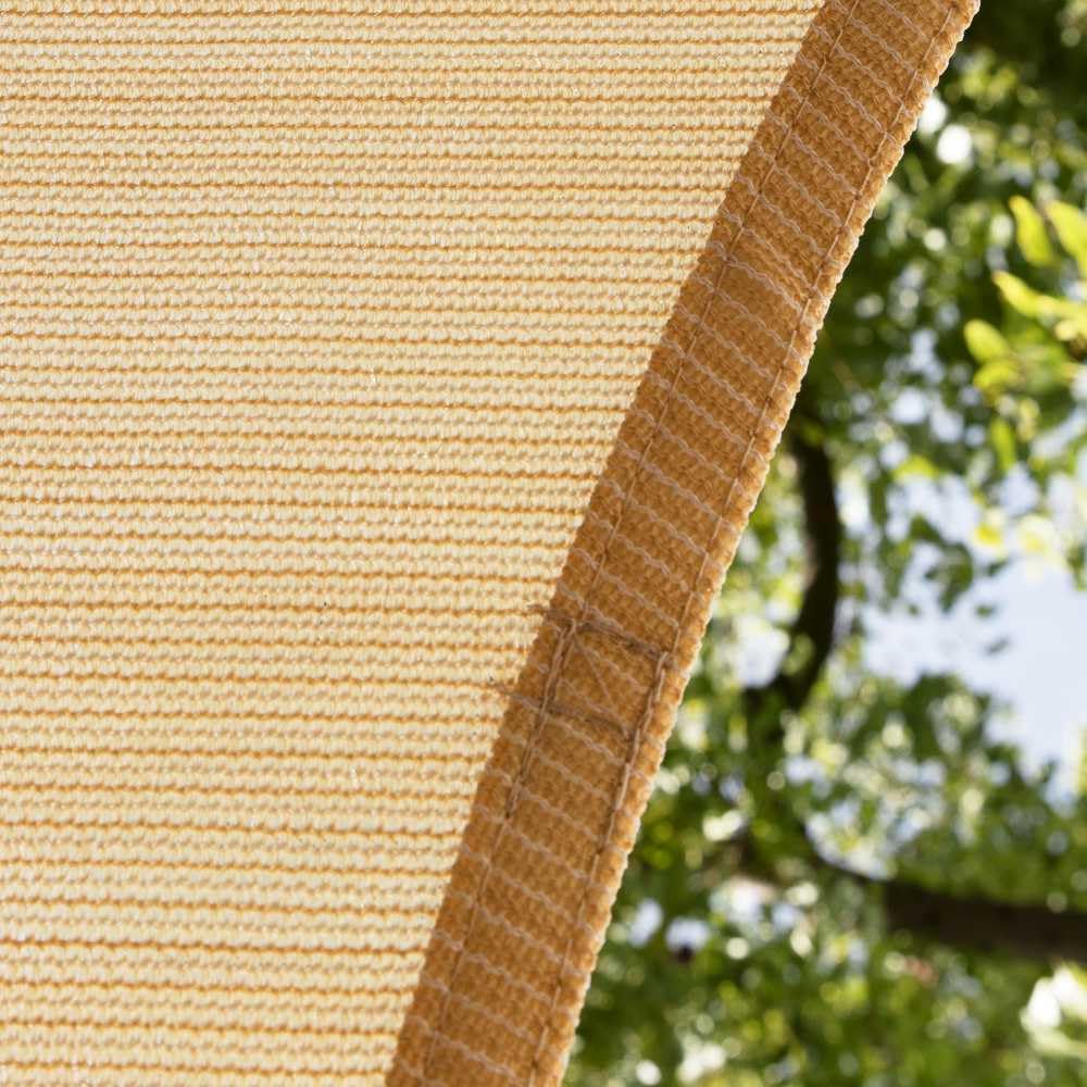 Amgo 10' x 13' Beige Rectangle Shade Sail, 95% UV Block Heavy Duty Sunshade, 200GSM HDPE Breathable Canopy for Patio Deck and Garden (Custom