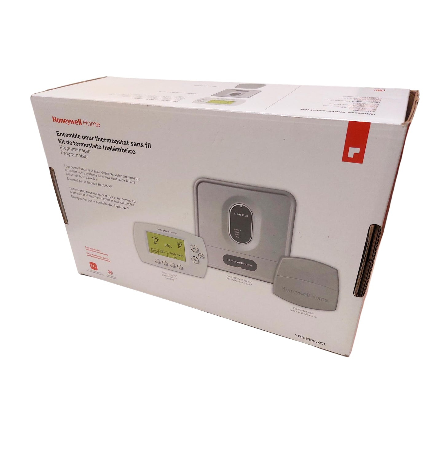 Honeywell YTH6320R1001, Programmable Redlink Enabled Wireless Focuspro Thermostat Kit, 1, White