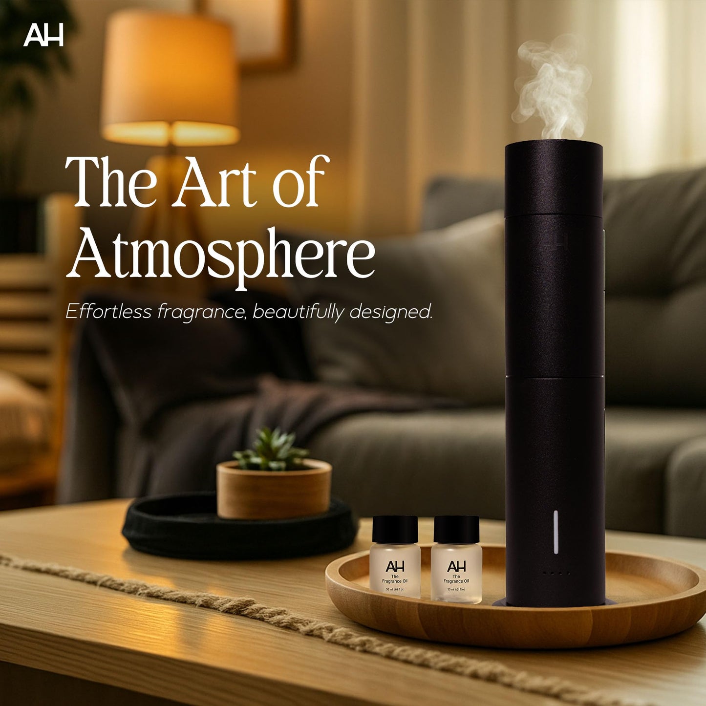 Aura House Smart Cold Air Diffuser & Fragrance Oil Duo – Bluetooth App-Controlled Diffuser for Home (Collins & Coast 30 ml Oils) – Hotel-Inspired Scents, Effortless Ambiance
