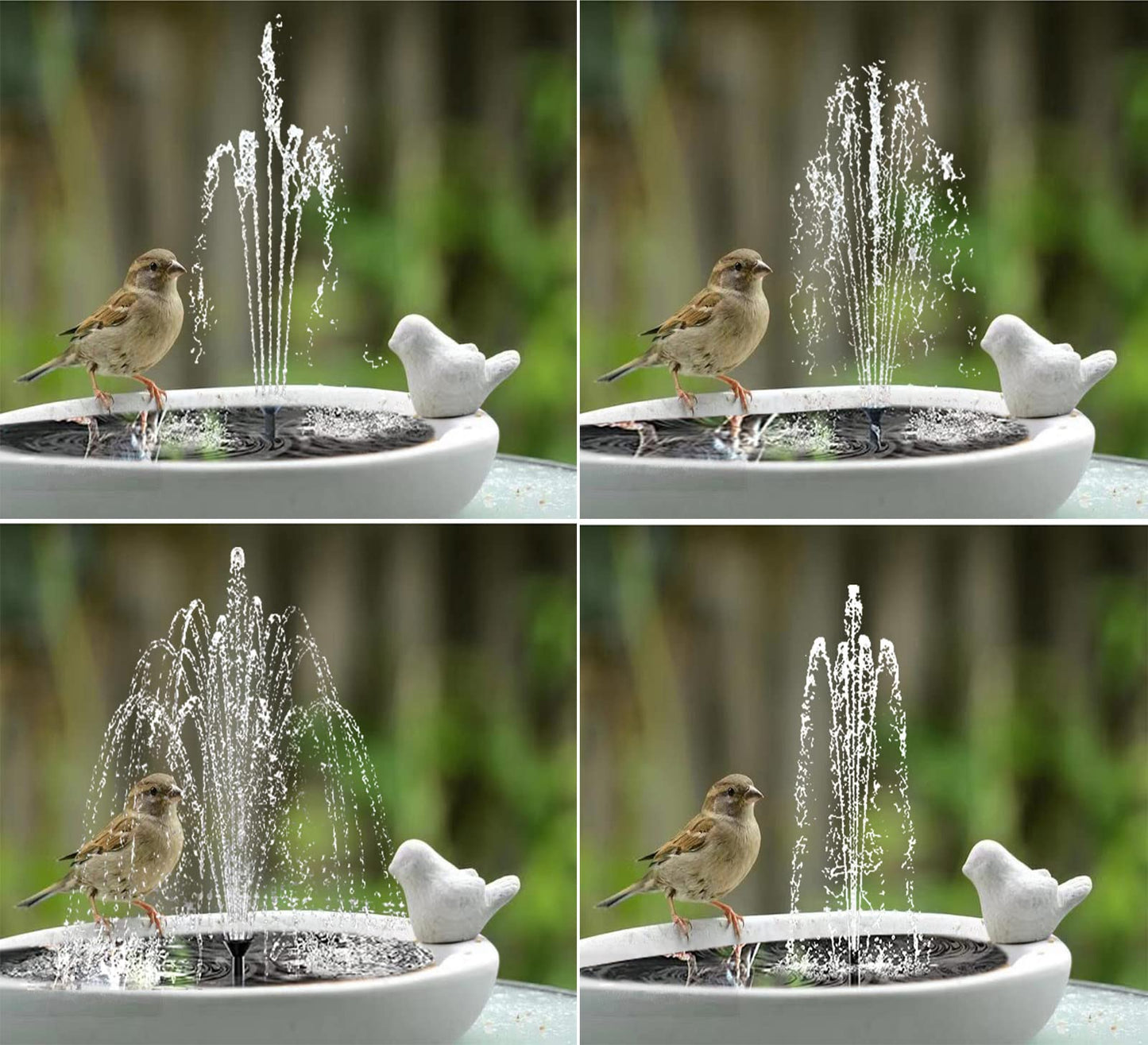 Lewisia 3-Tier Solar Bird Bath Fountain Water Pump Solar Powered Waterfall Feature for Birdbath Garden Backyard Pond Pool Outdoor Decoration 2.5W