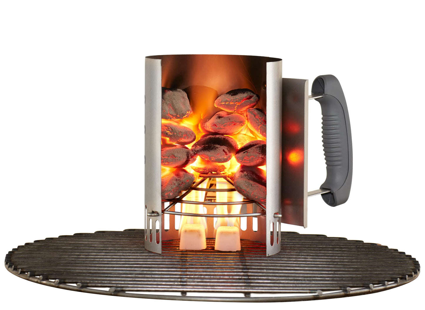Weber Rapidfire Compact Chimney Starter – Charcoal Grill Accessory That Lights Coals in Under 15 Minutes, Ideal for Smaller Grills (Smokey Joe & Jumbo Joe)