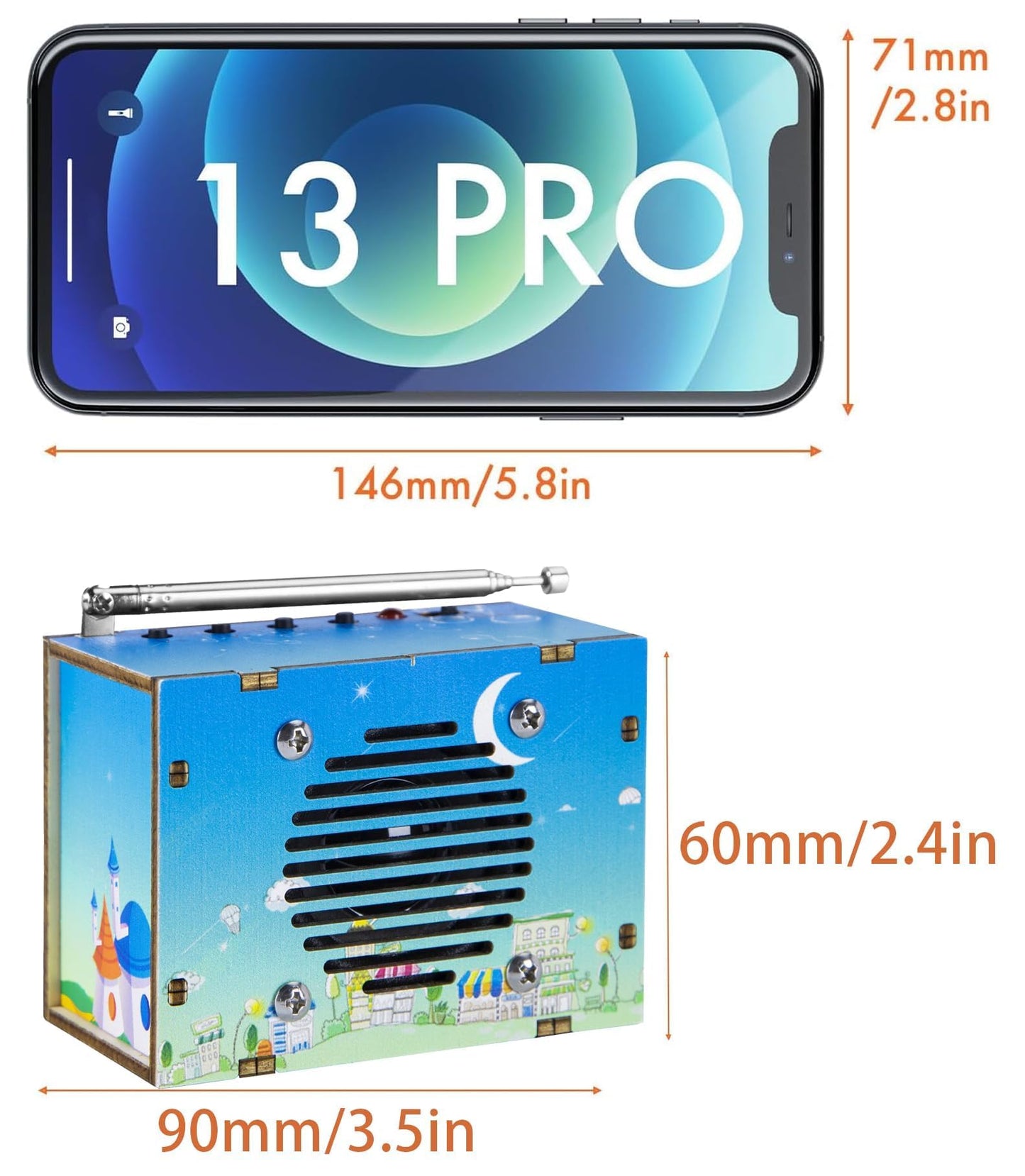 Science Kits for Kids Age 8-12 12-14, STEM Kits for Kids Age 8-10, STEM Toys Build Your Own FM Radio Kit, DIY Electronic Craft Projects Gifts for Teen Girls Boys 9 11 13 15 16+ Year Old (Printed Blue)