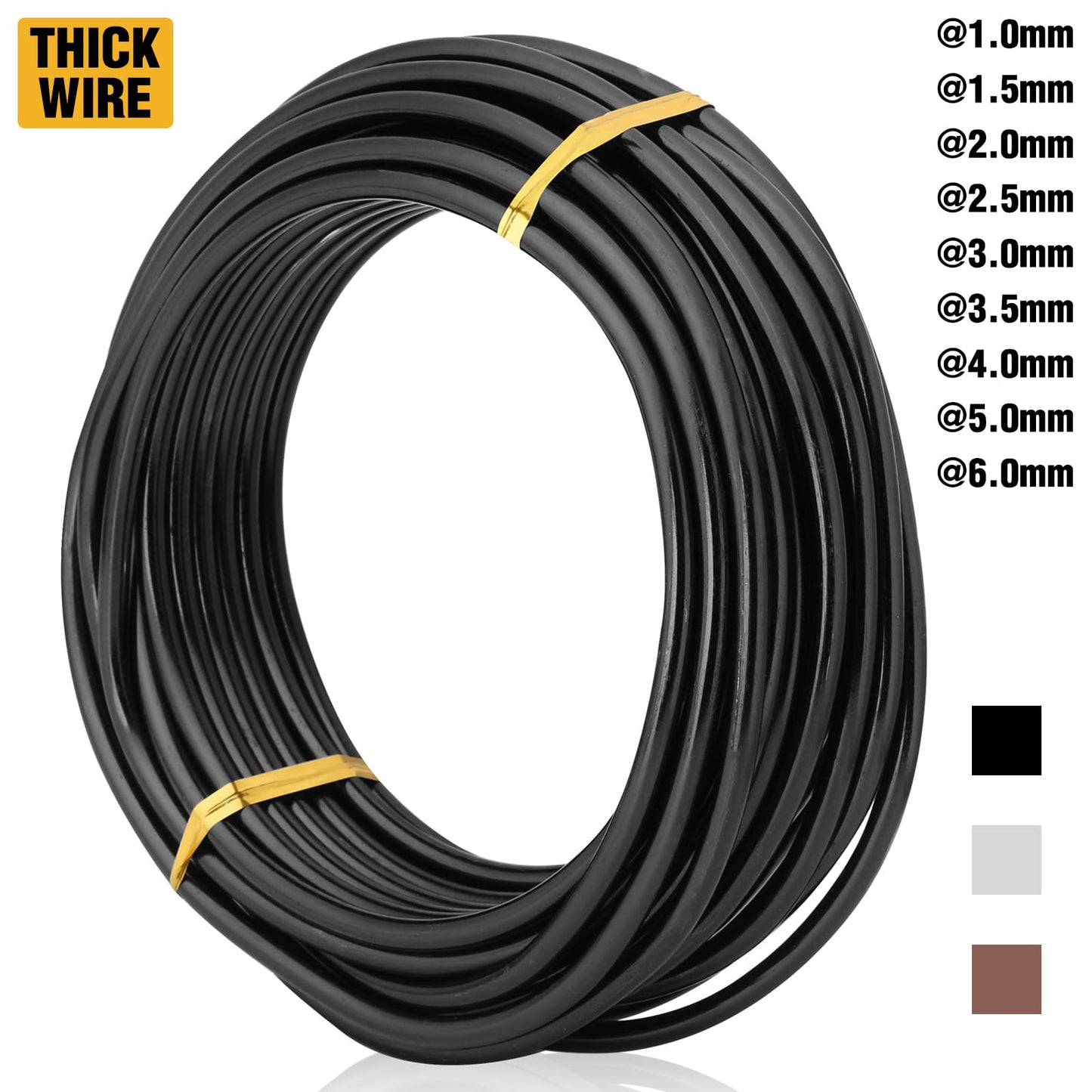 Bronze-5.0mm/4gauge-Anodized Aluminum Bonsai Training Wire 250g Large Roll,Many Size to Choose,KSVZS Bendable Metal Wire for Crafts,Sculpting,Armature and Daily Use,Necessities for Family