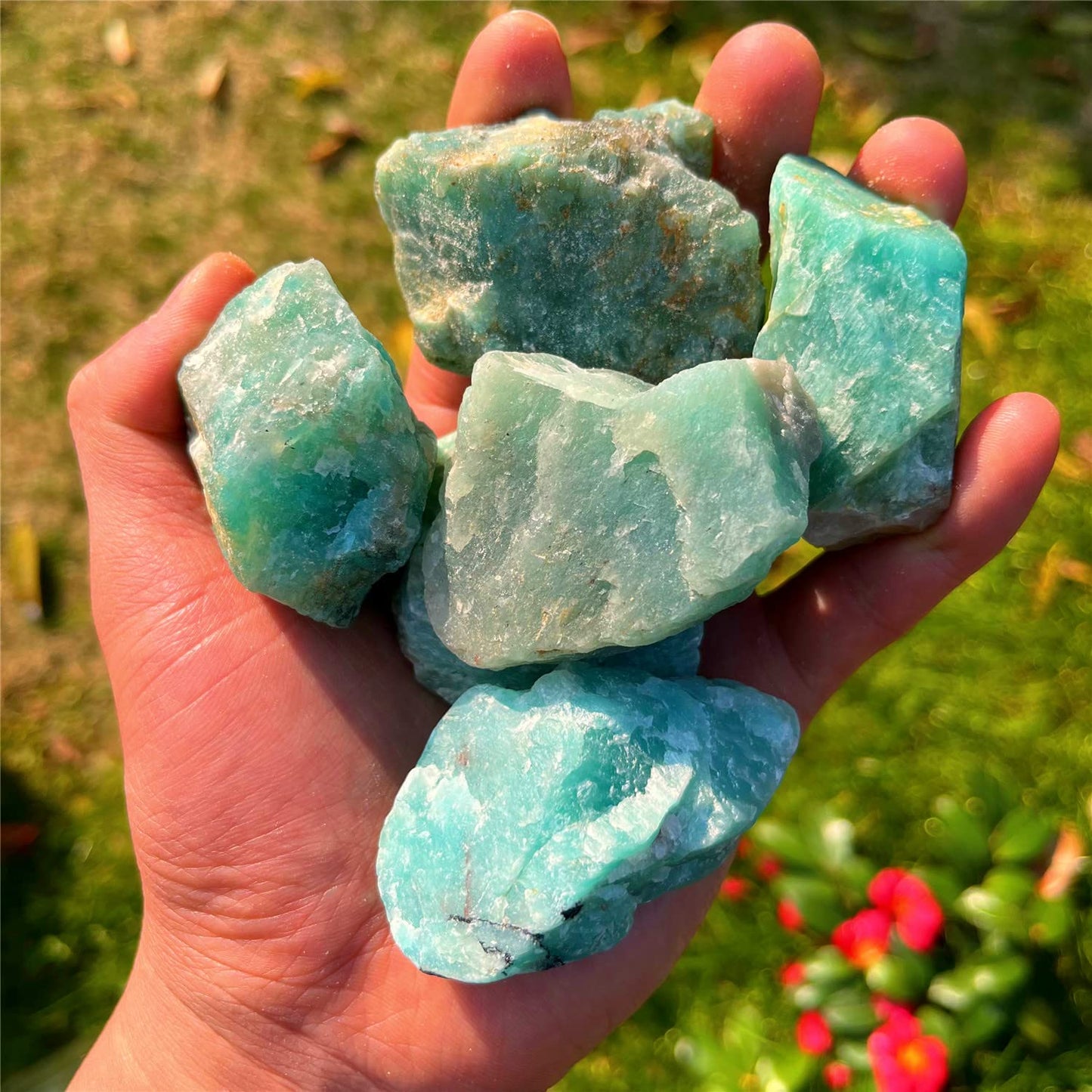 Simurg Raw Amazonite Stone 1lb Aroma Stone Rough Amazonite Crystal for Cabbing, Tumbling, Cutting, Lapidary, Polishing, Reiki Crystal Healing