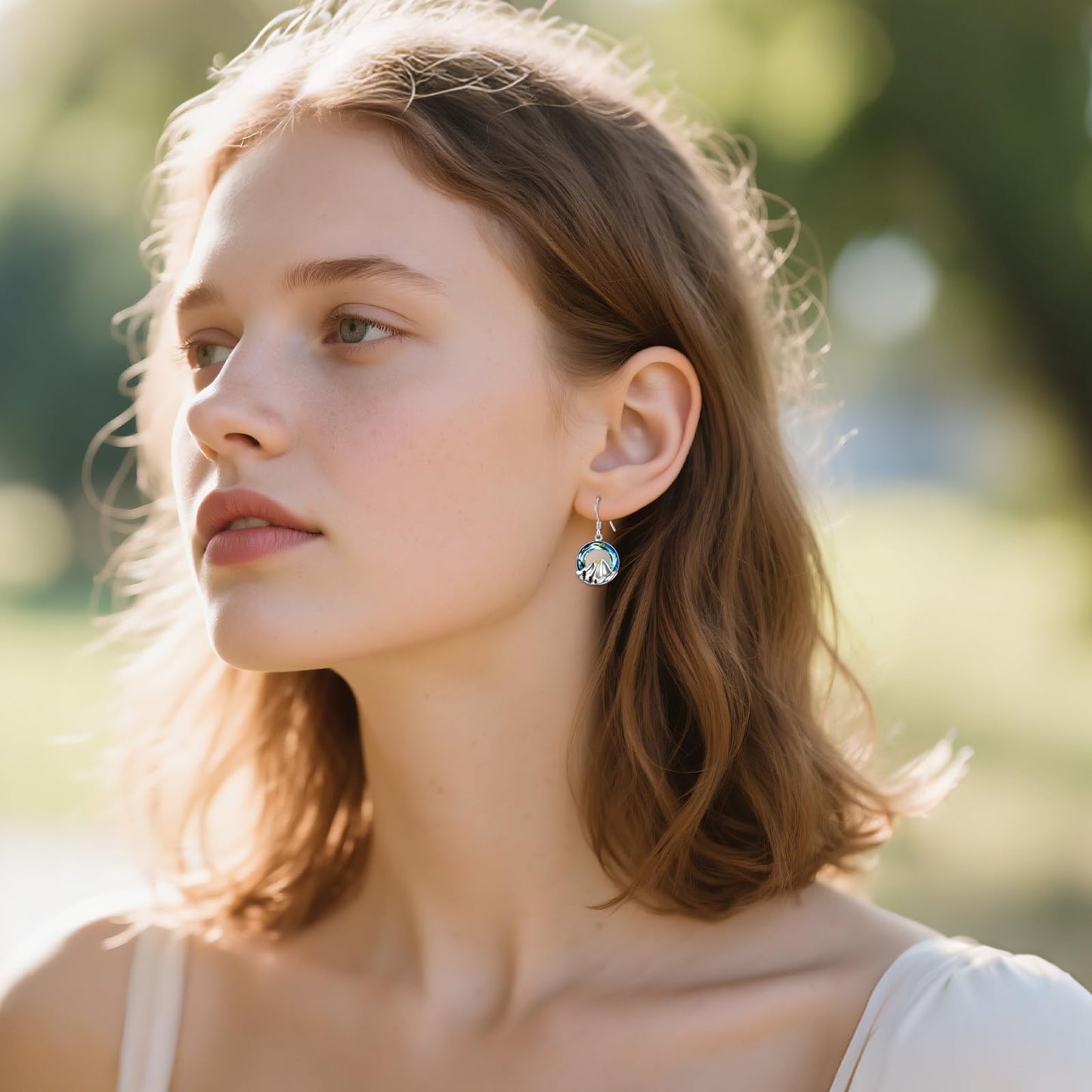 AOBOCO Mustard Seed Earrings for Women Sterling Silver Crystal Mountain Dangle Earrings Christian Jewelry Mothers Day Birthday Gifts for Mom (Crystal Mountain Hooks)