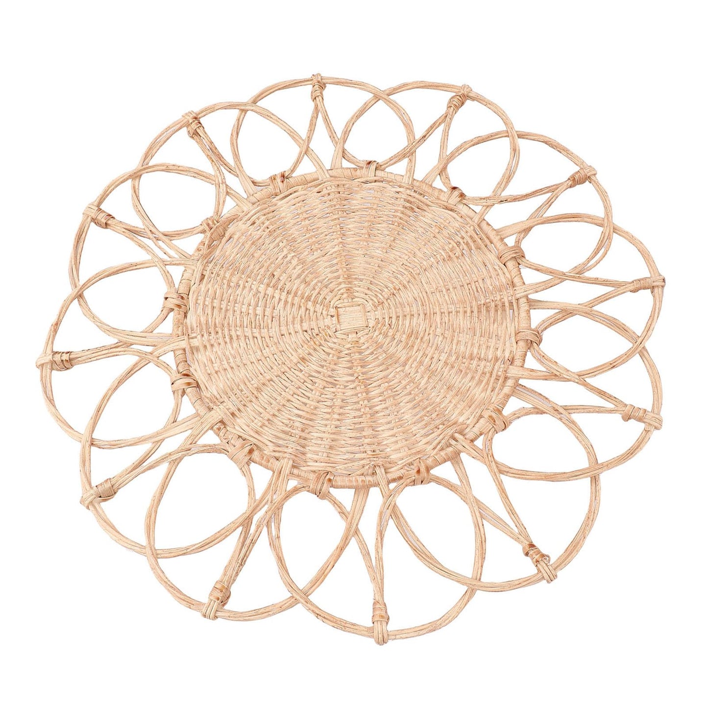 GIFTER Handcrafted Woven Rattan Wall Hanging Rustic Nature-inspired Art Decor for Farmhouse Living Room Bedroom More