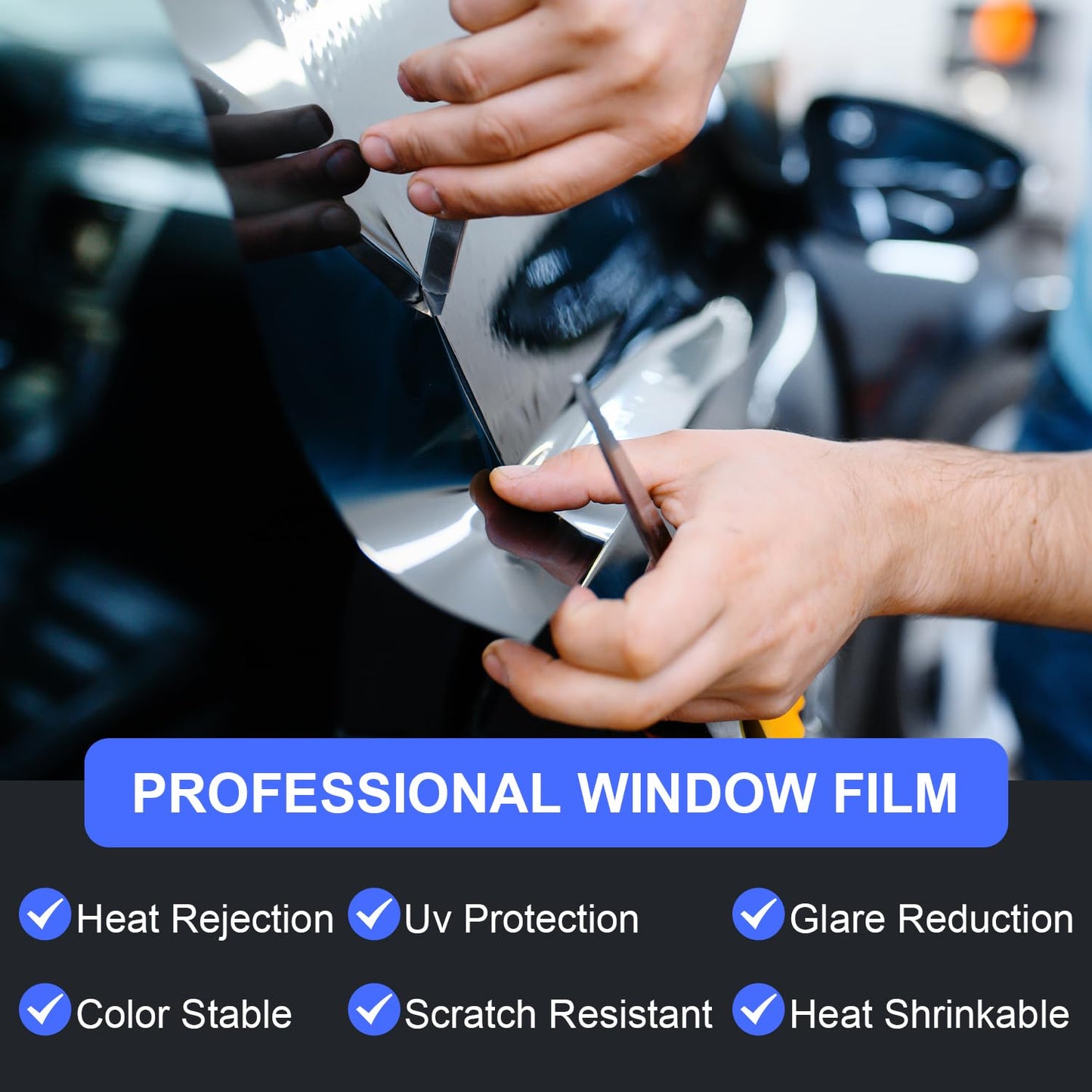 LuxeShade 2-Pack Car Window Tint – Premium Carbon 5% & 20% VLT Privacy Window Films, UV/IR Heat Blocking, Scratch & Fade Resistant (1Ply 24"*100ft + 2Ply 24"*100ft)