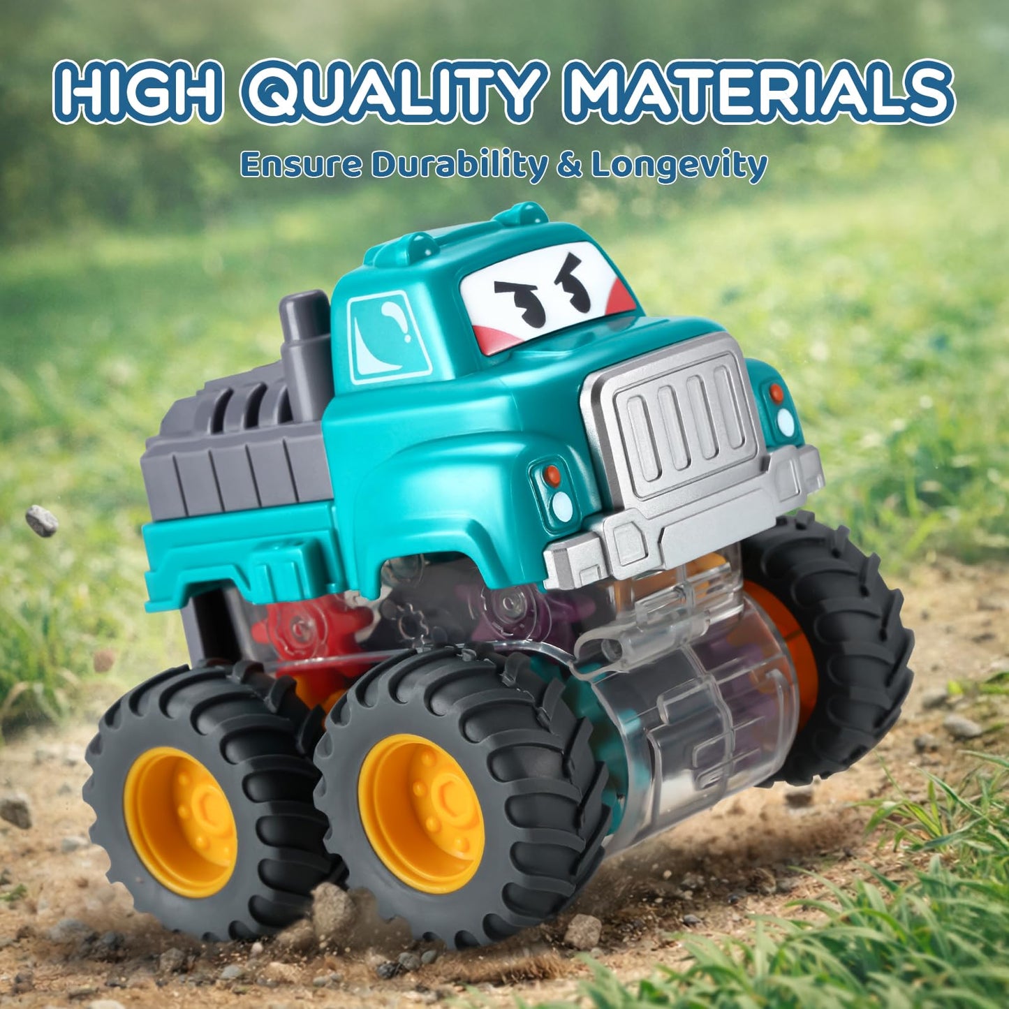 Big Cartoon Truck Car Toys for 1 Year Old Boy with Playmat/Storage Bag|Baby and Toddler Toys 12-18 Months & Age 1-2 with Trailor|1st Birthday Gift for 1 2 Year Old Boy