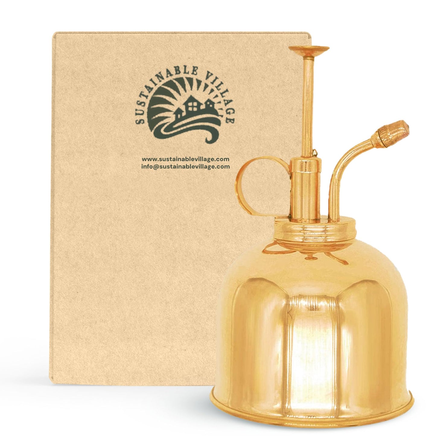 Sustainable Village Watering Can Indoor Plants - Brass Plant Mister - Stylish and Rust Resistant Watering Cans for Healthy Hydration - Prevents Overwatering