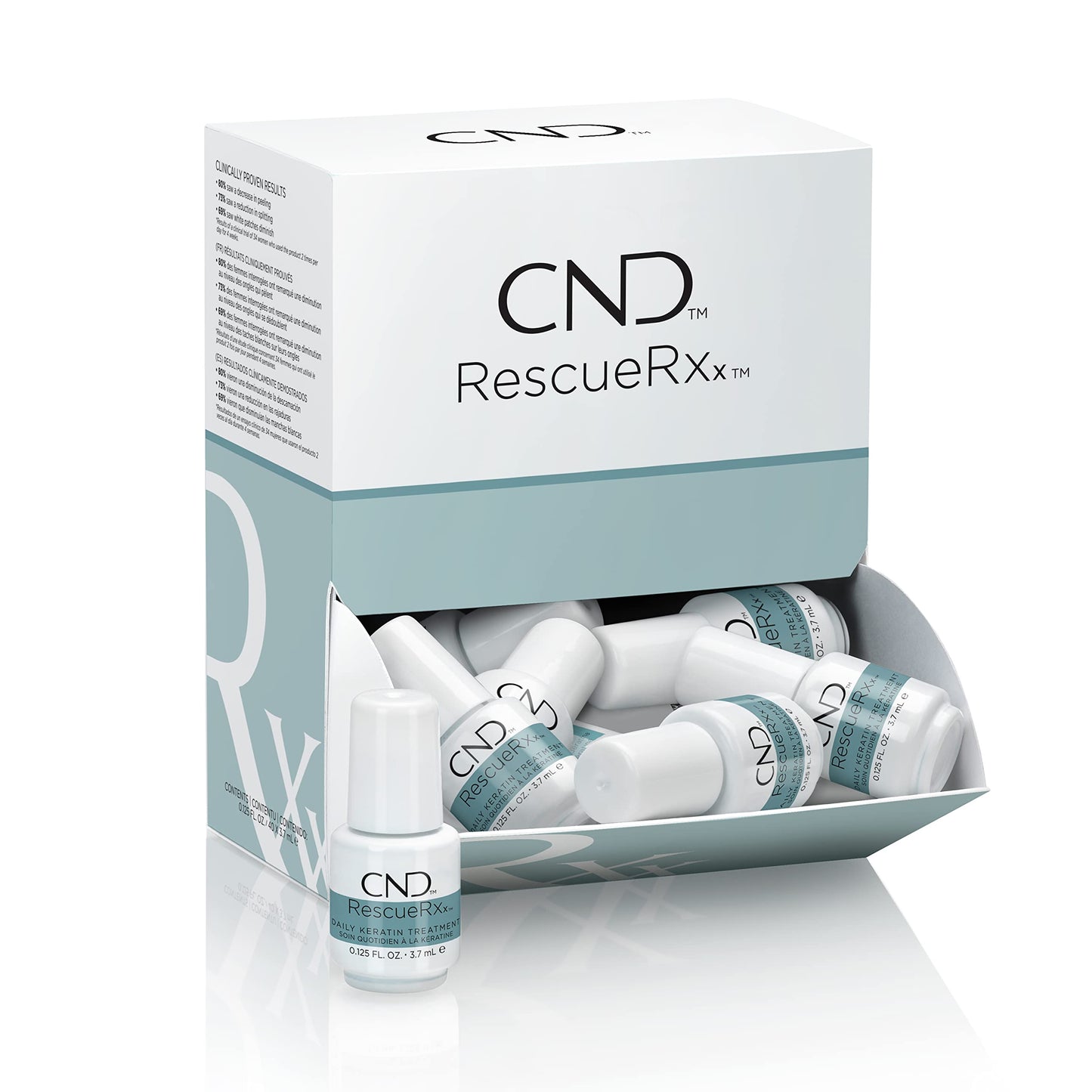 CND Nail Care, Keratin Daily Treatment, RescueRXx, 3.7 mL (Pack of 40)