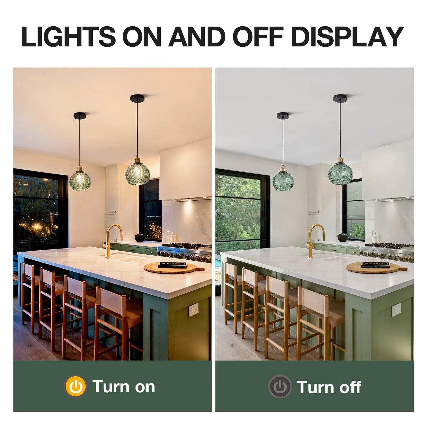 ZRPSSGE 7.8in Vintage Pendant Light 1- Light Kitchen Sink Pendant Lights with Green Hand Blown Glass Small Hanging Lamp for Kitchen Island Dining Room Bedroom Bathroom Hallway E26
