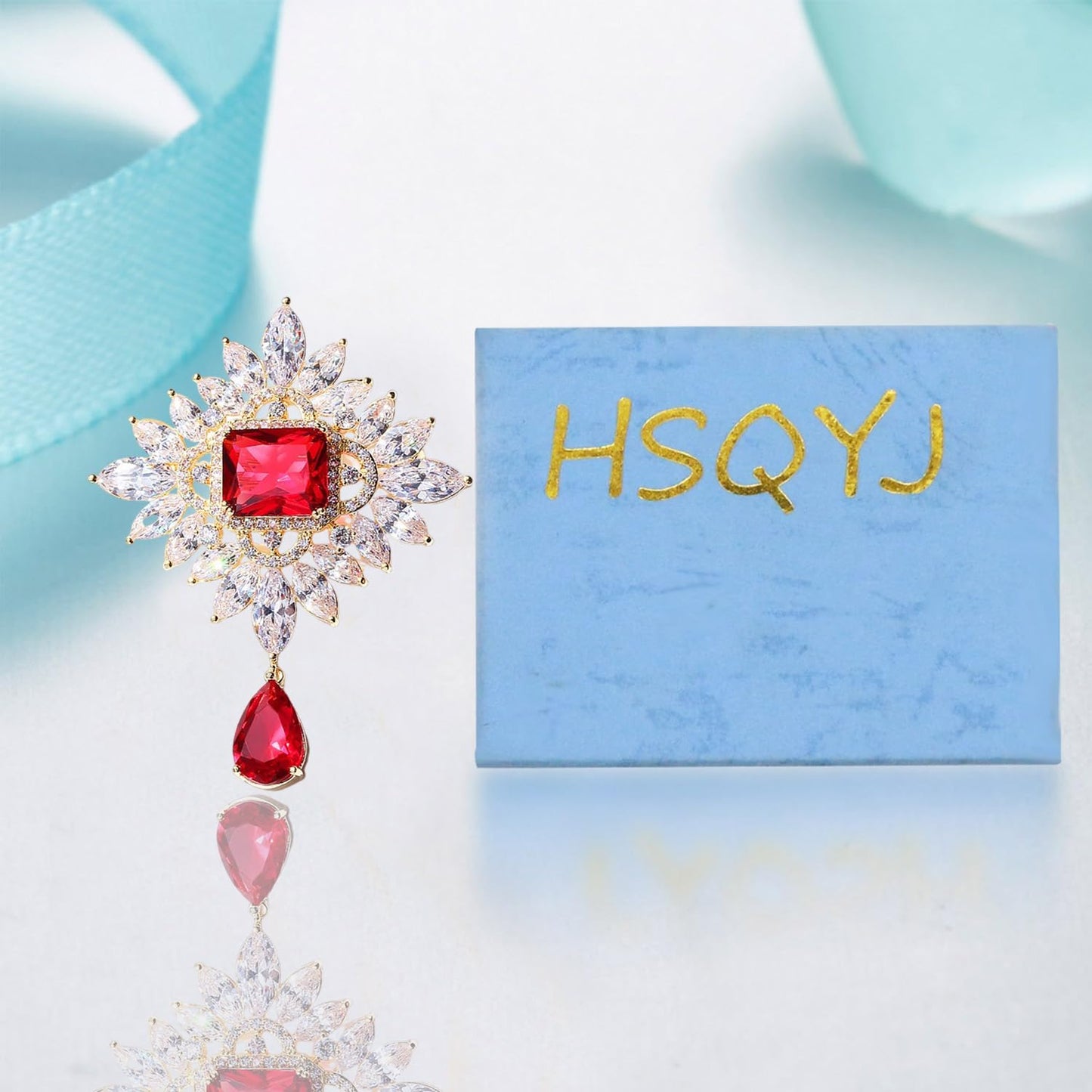 Retro Elegant Crystal Wedding Brooches Pins Luxury Beautiful Rhinestone Flower Brooch Pin for Women Girl Party Dance Banquet Fashion Jewelry