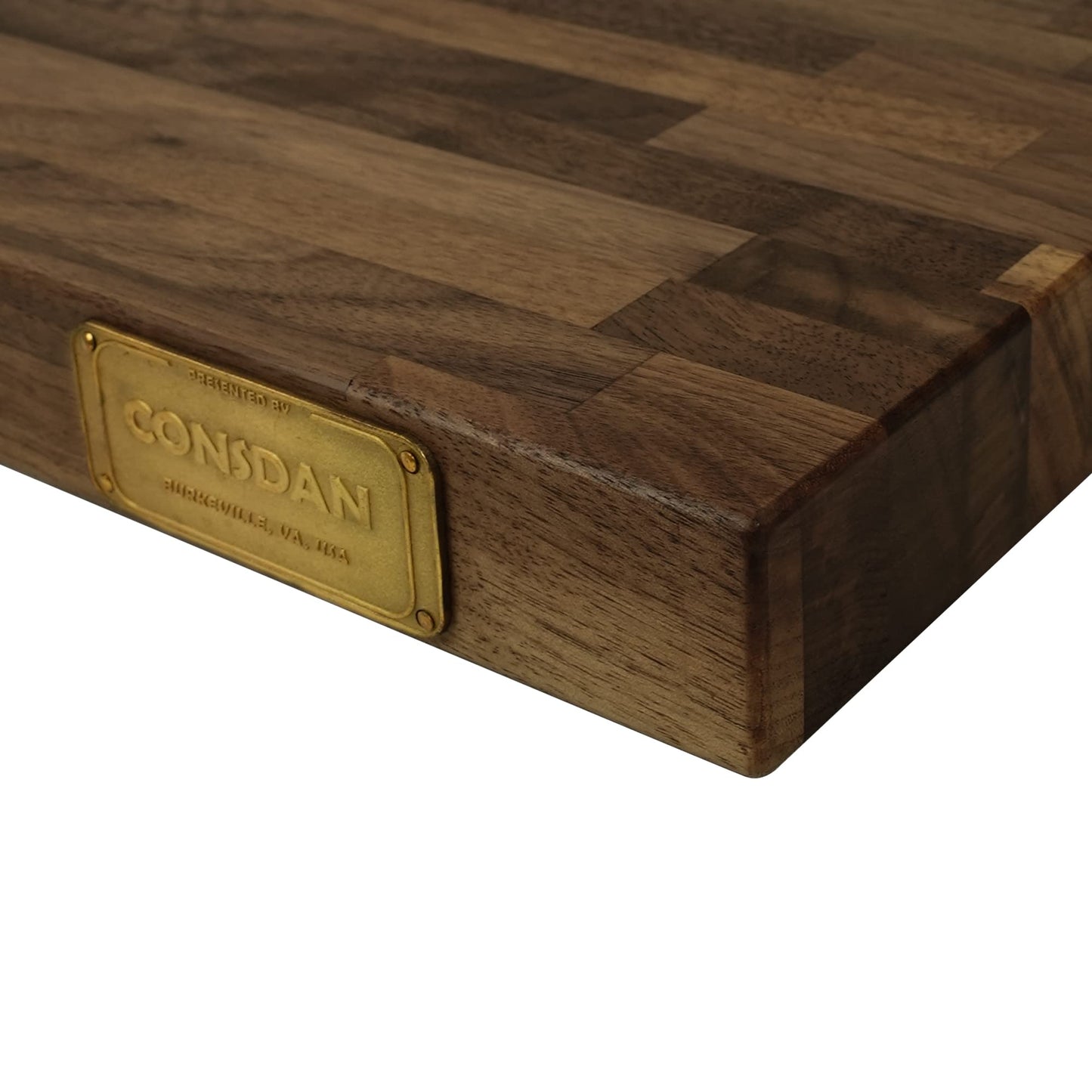 CONSDAN Butcher Block Counter Top, Walnut Solid Hardwood Countertop, Wood Slabs for Kitchen, Reversible, Both Side Polished, Prefinished with Food-safe Oil, 1.5" Thickness, 84"x25"